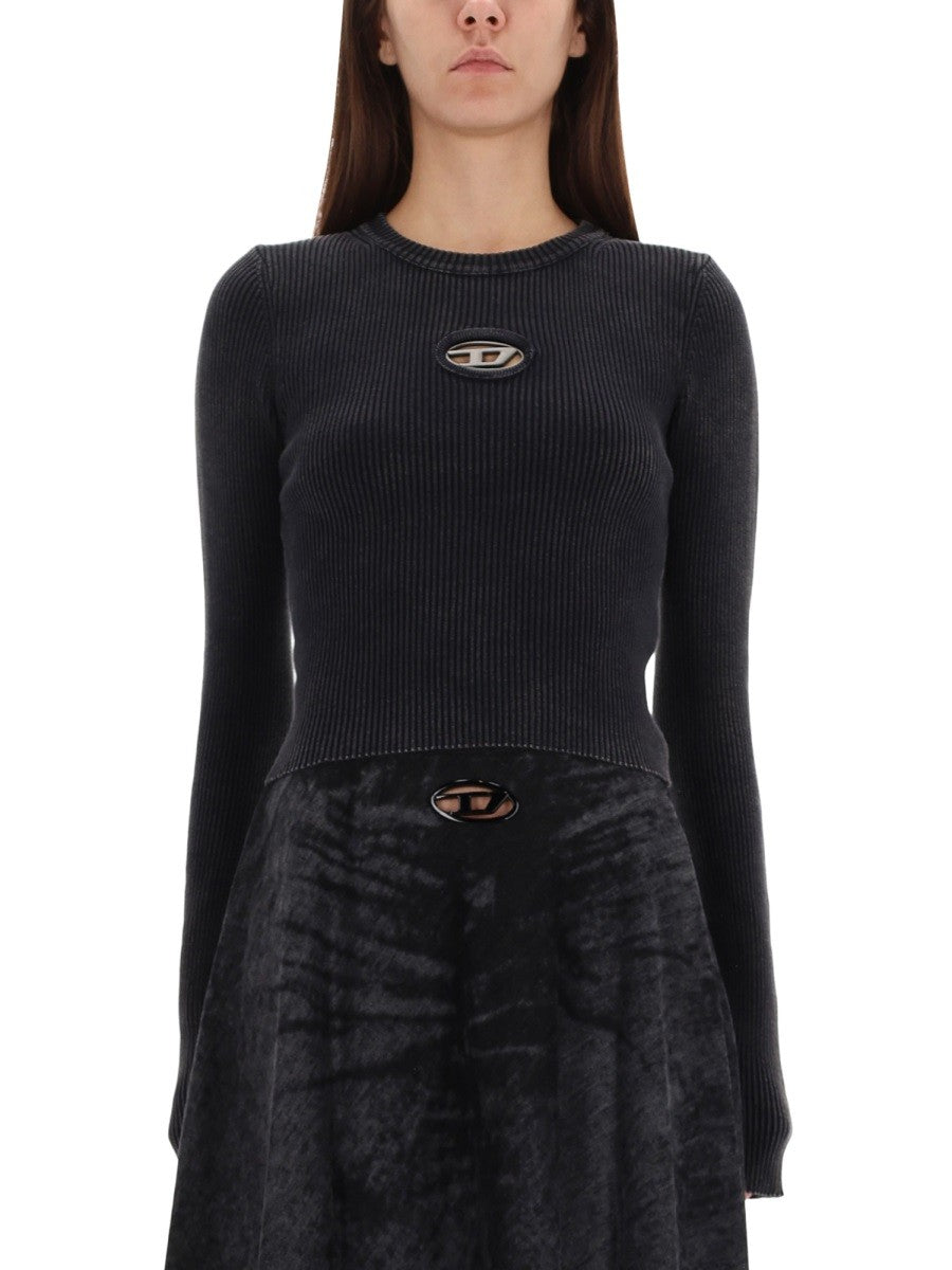 Diesel M-Anchor-A Cropped top – Zwart