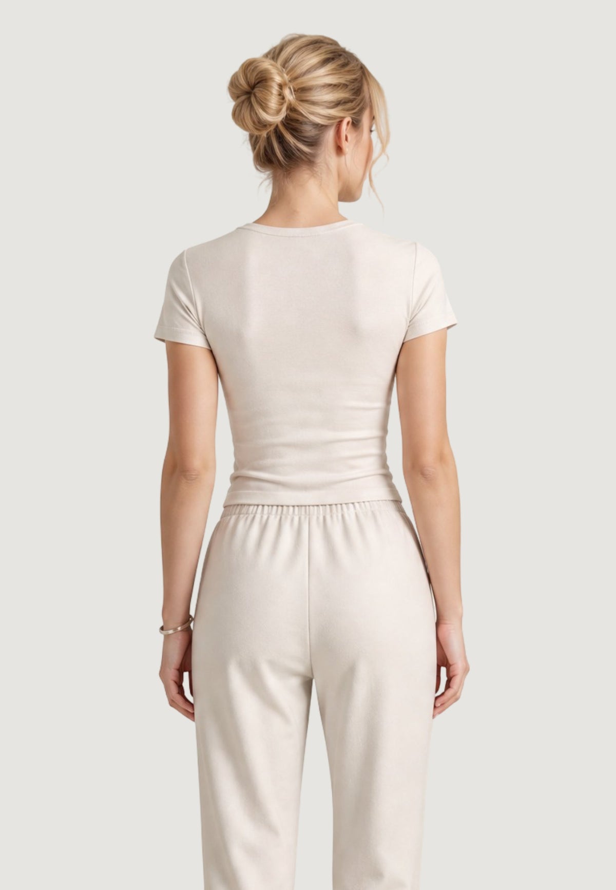 Armani Exchange Katoenen T-shirt Dames – Beige