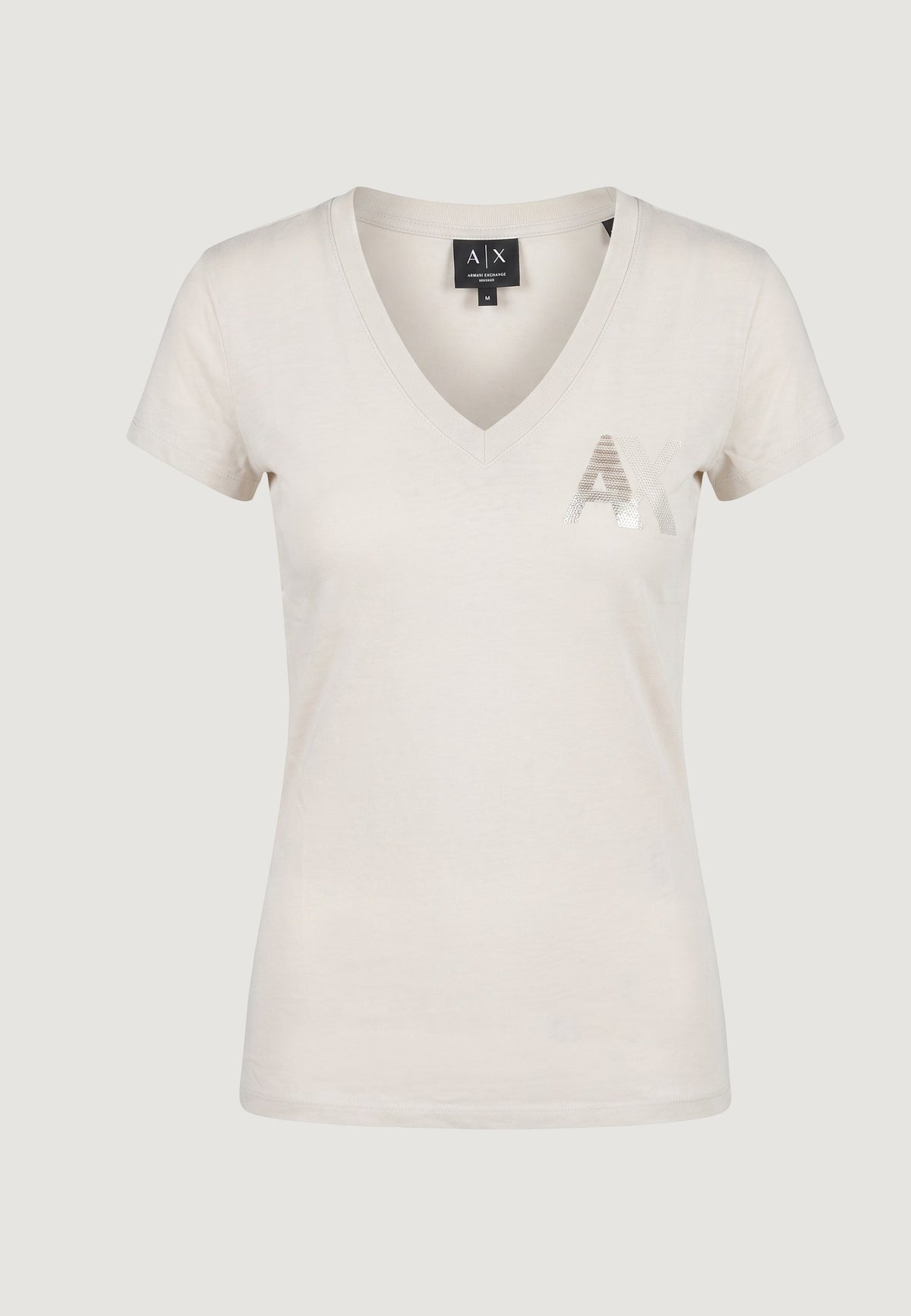 Armani Exchange Katoenen T-shirt Dames – Beige