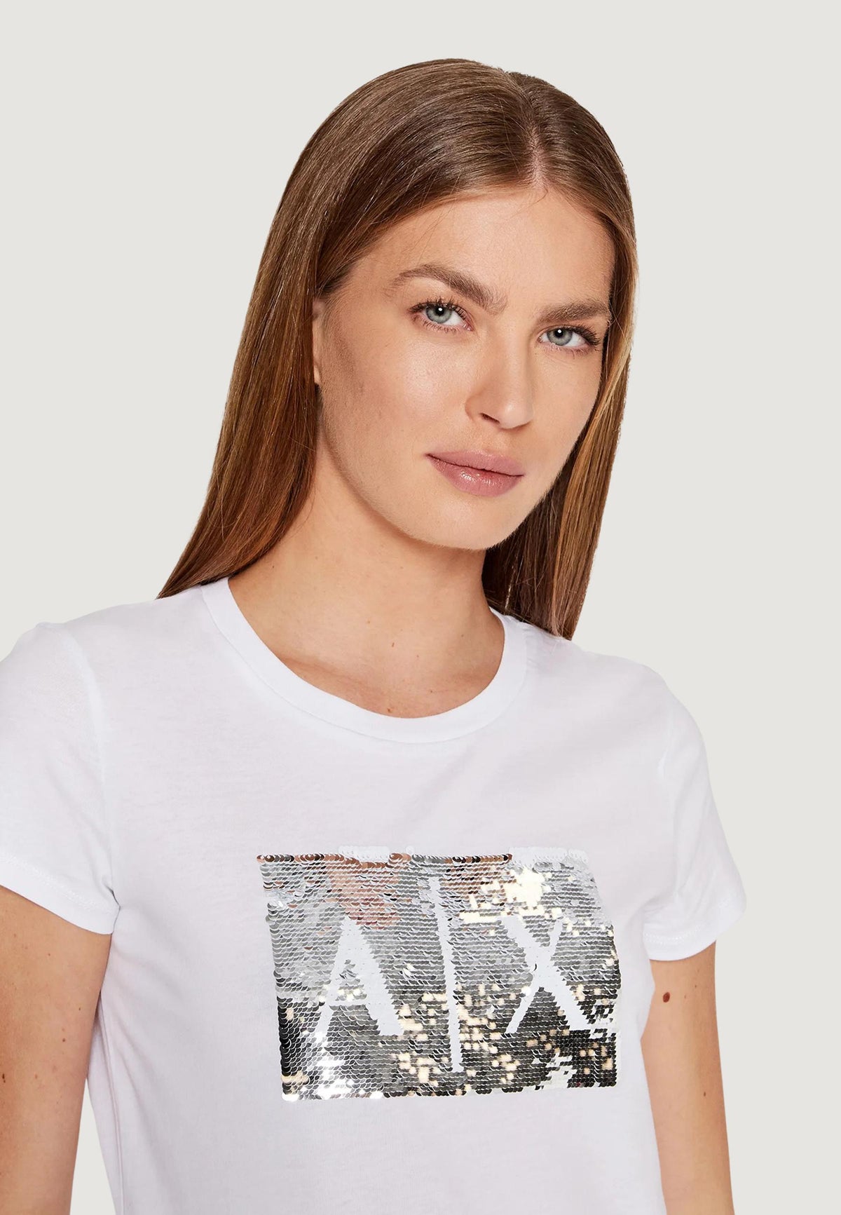 Armani Exchange T-shirt met Print Dames – Wit