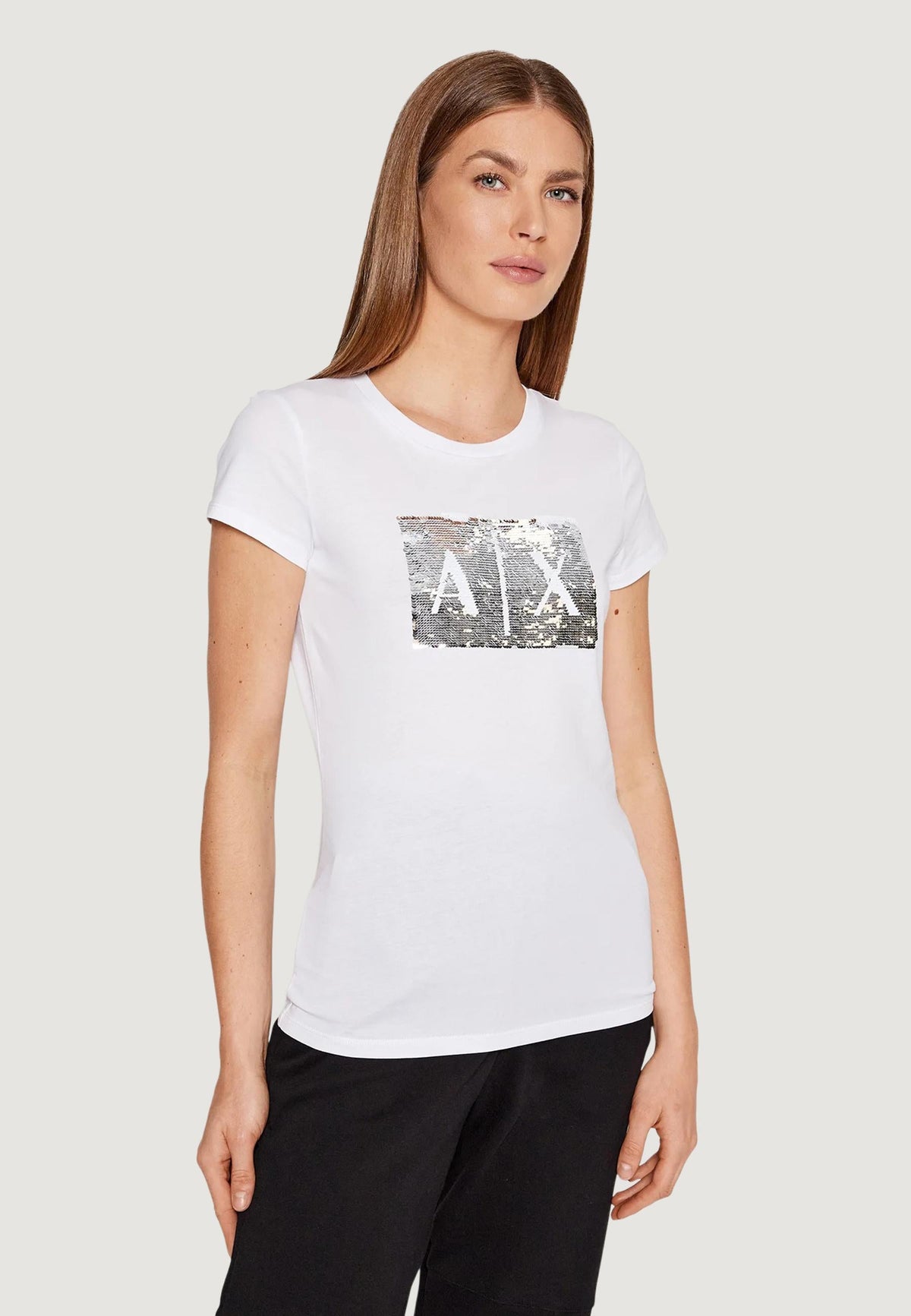 Armani Exchange T-shirt met Print Dames – Wit