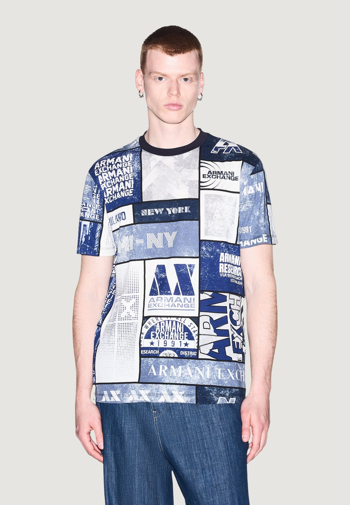 Armani Exchange T-shirt met Print Heren – Wit