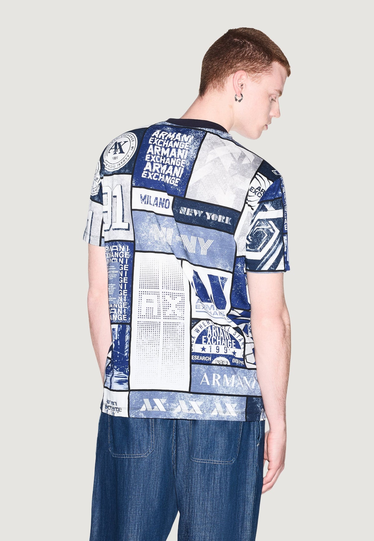 Armani Exchange T-shirt met Print Heren – Wit