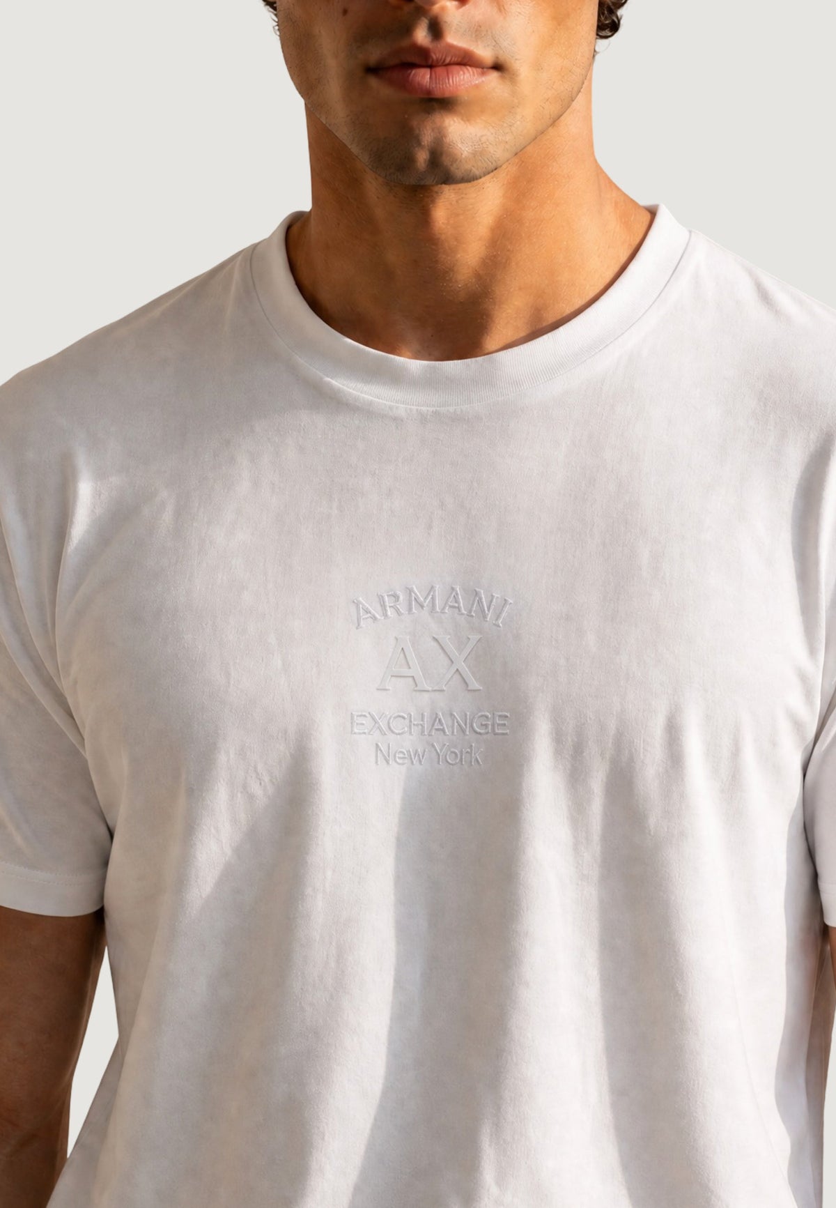 Armani Exchange T-shirt met Ronde Hals Heren – Wit