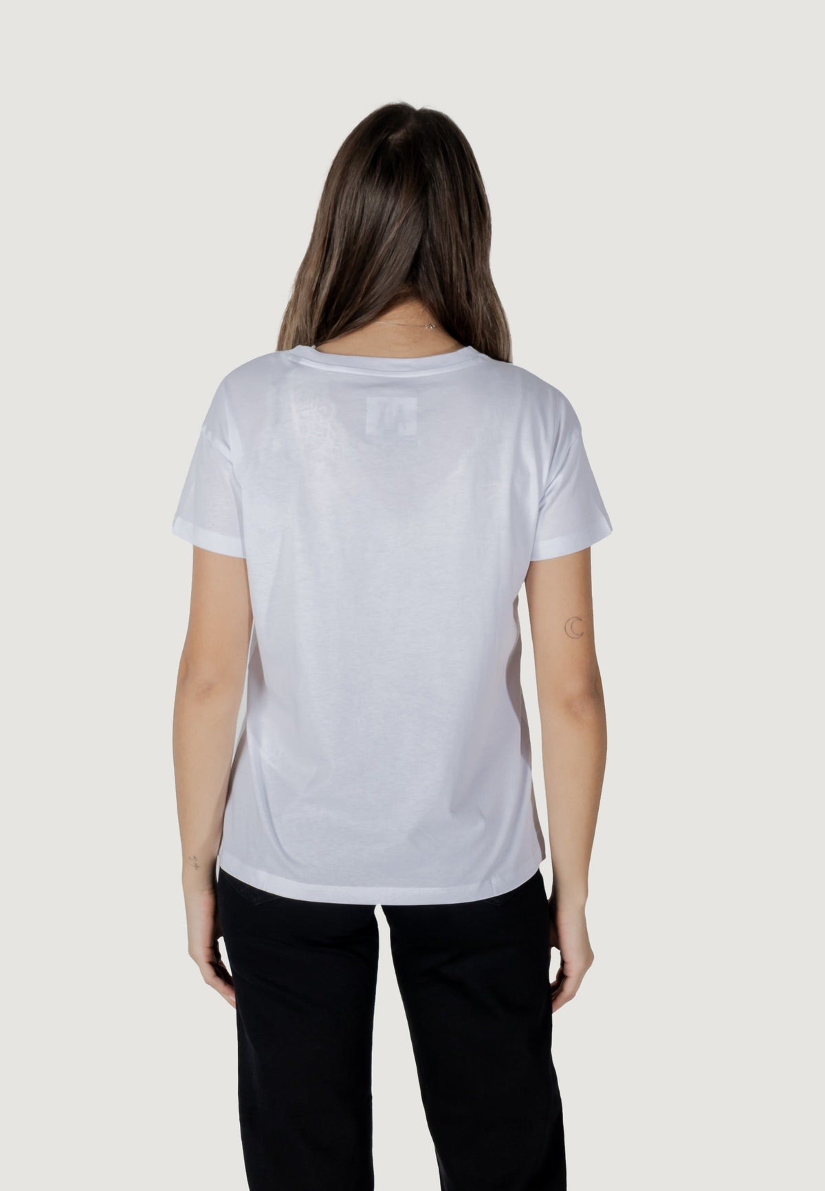 Armani Exchange T-shirt met Korte Mouwen Dames – Wit