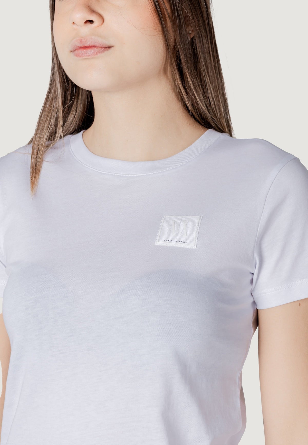 Armani Exchange T-shirt met Korte Mouwen Dames – Wit