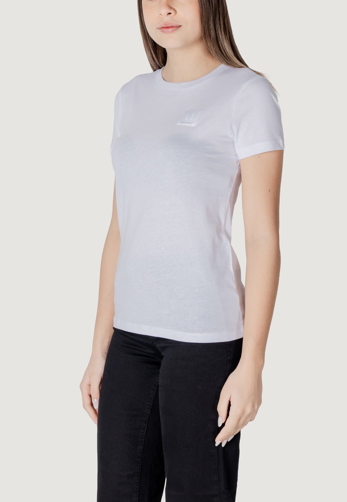 Armani Exchange T-shirt met Korte Mouwen Dames – Wit