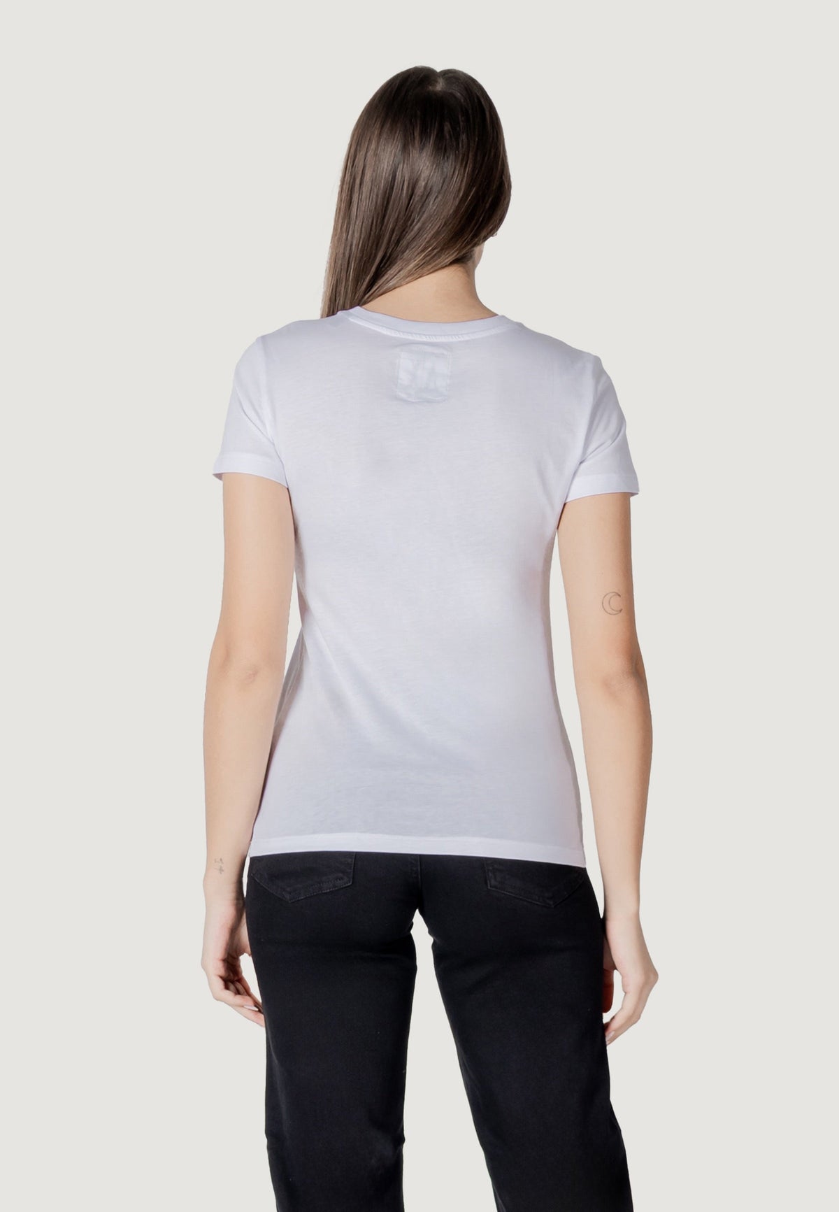 Armani Exchange T-shirt met Korte Mouwen Dames – Wit