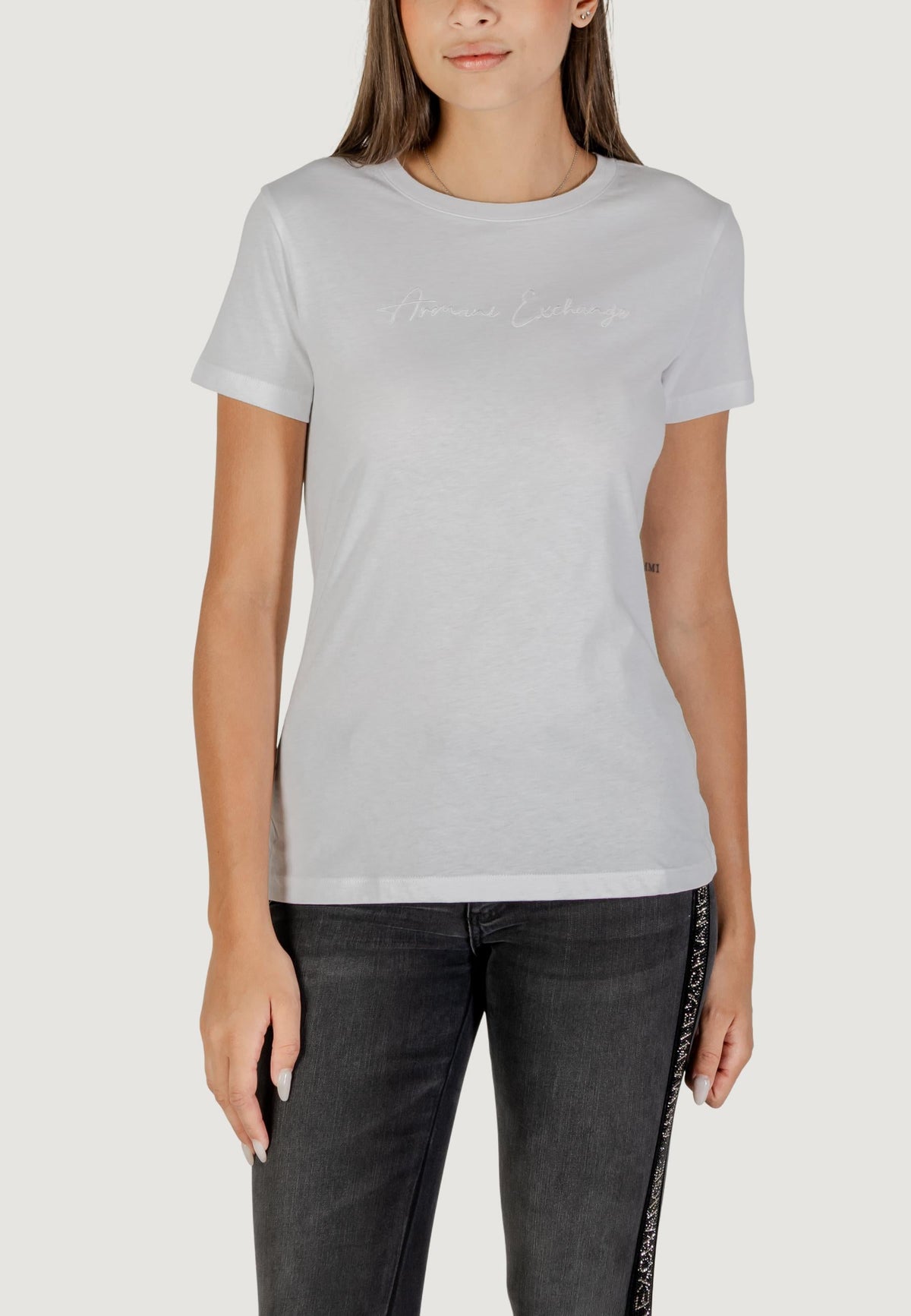 Armani Exchange T-shirt met Print Dames – Wit