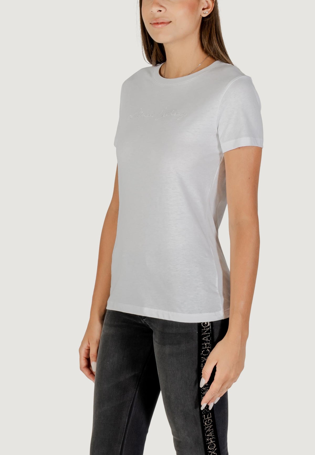 Armani Exchange T-shirt met Print Dames – Wit