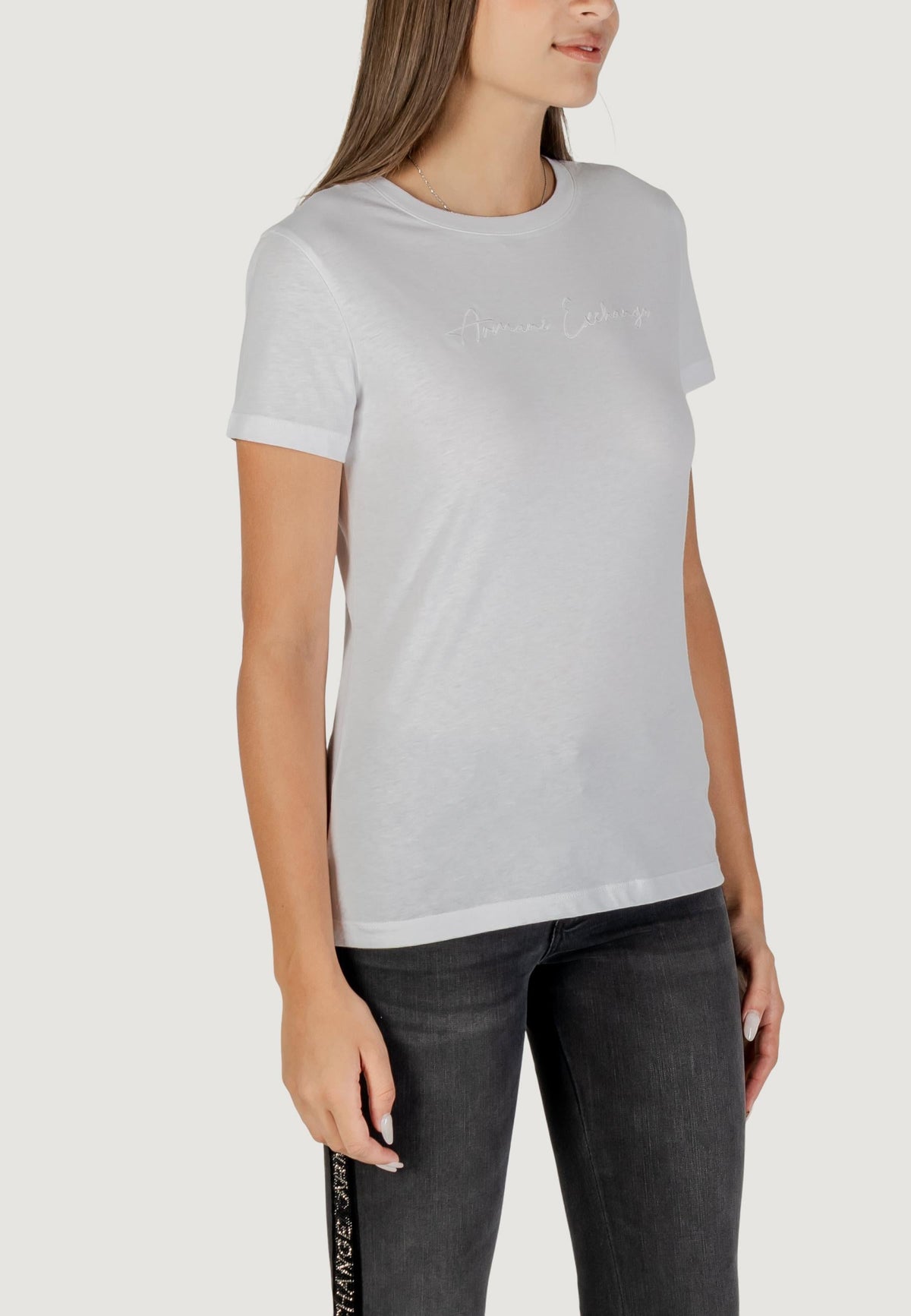 Armani Exchange T-shirt met Print Dames – Wit