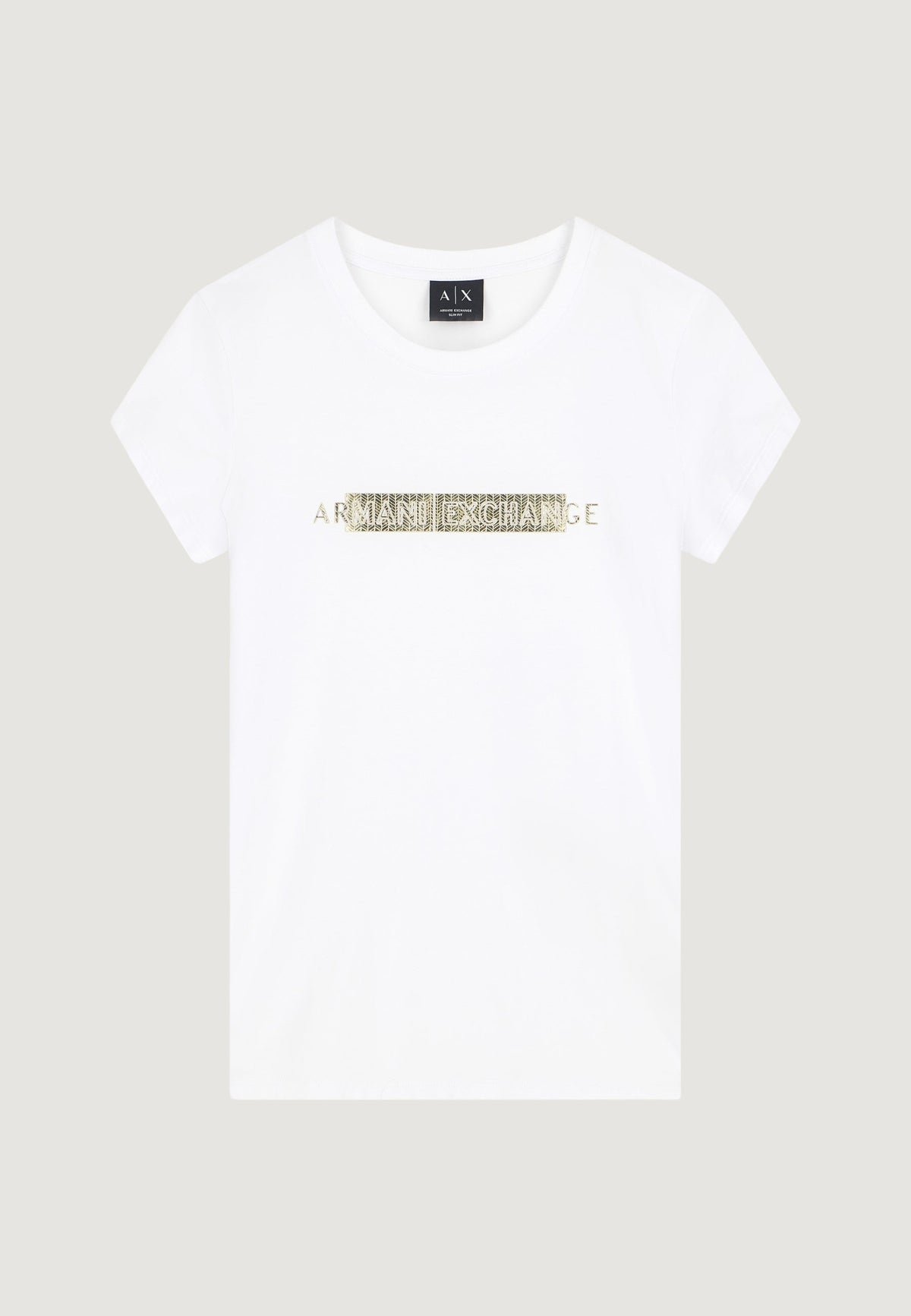 Armani Exchange T-shirt met Ronde Hals Dames – Wit