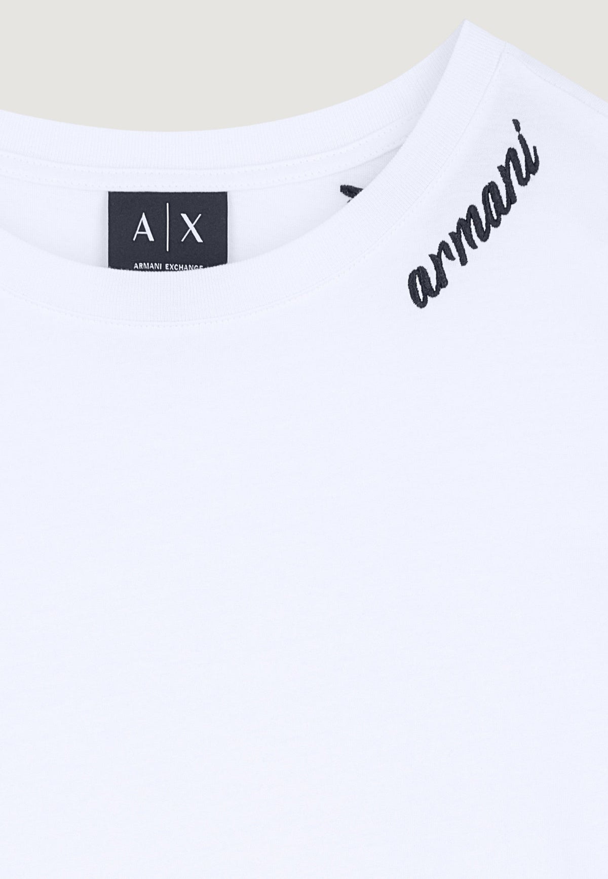 Armani Exchange T-shirt met Korte Mouwen Dames – Wit
