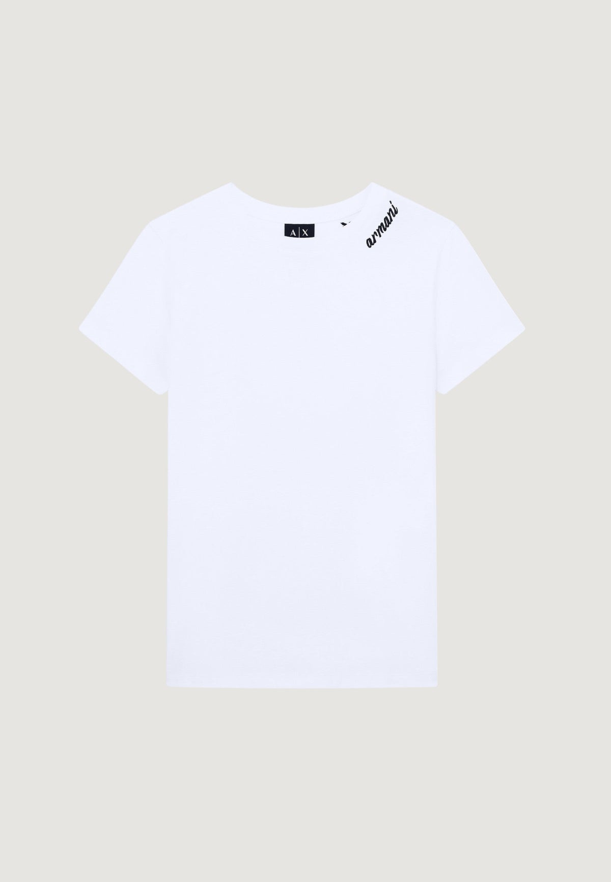 Armani Exchange T-shirt met Korte Mouwen Dames – Wit