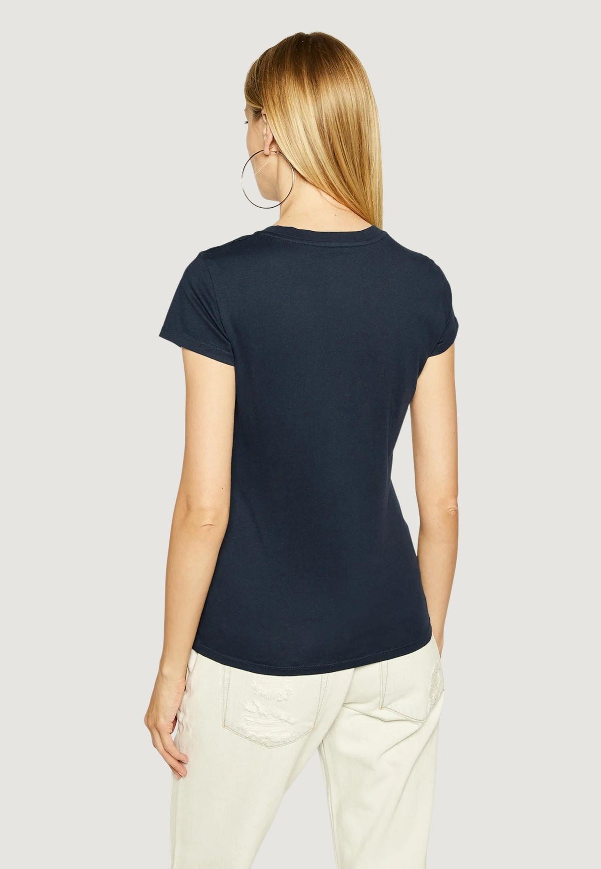 Armani Exchange T-shirt met Korte Mouwen Dames – Blauw