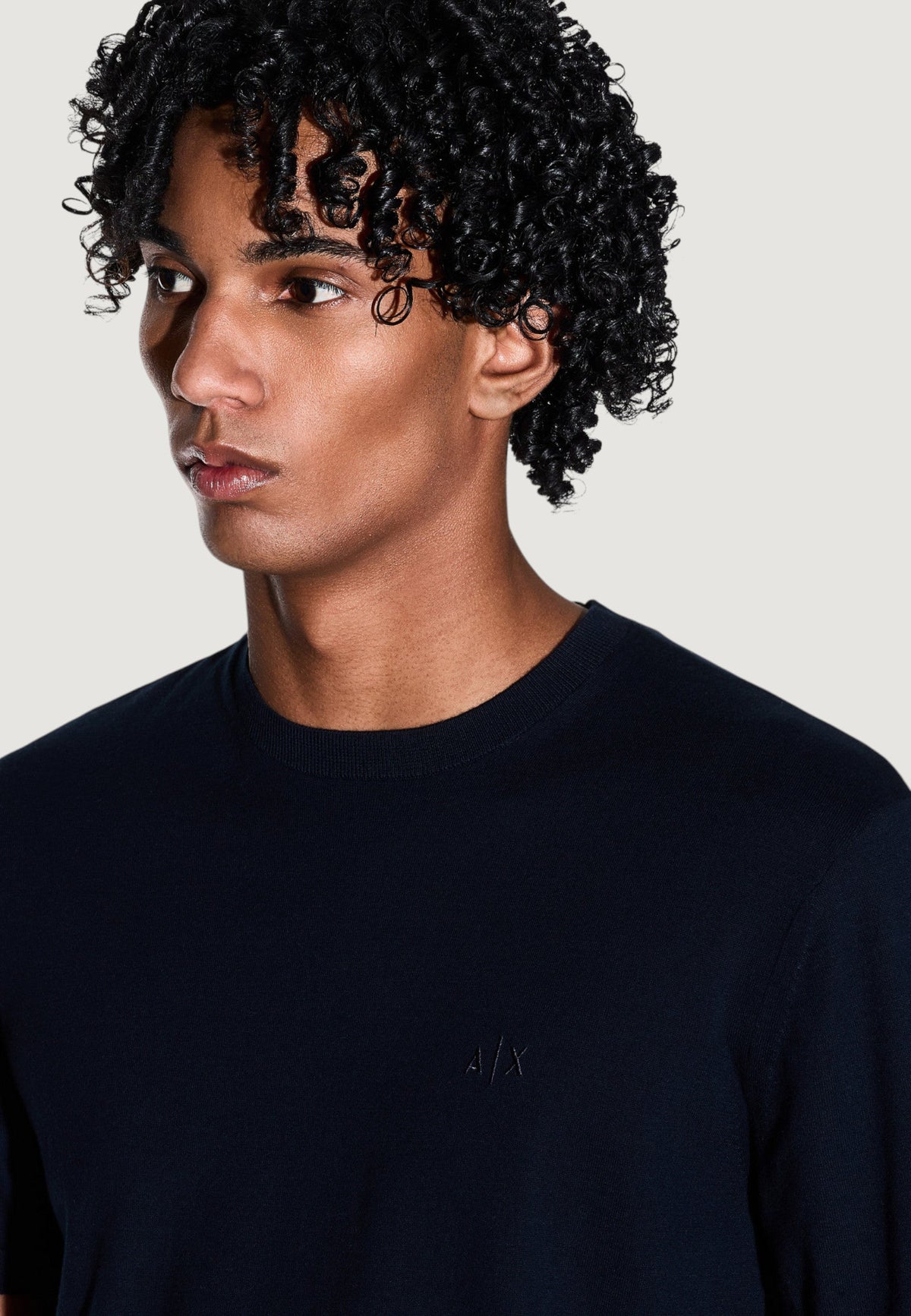 Armani Exchange T-shirt van Spijkerstof – Blauw