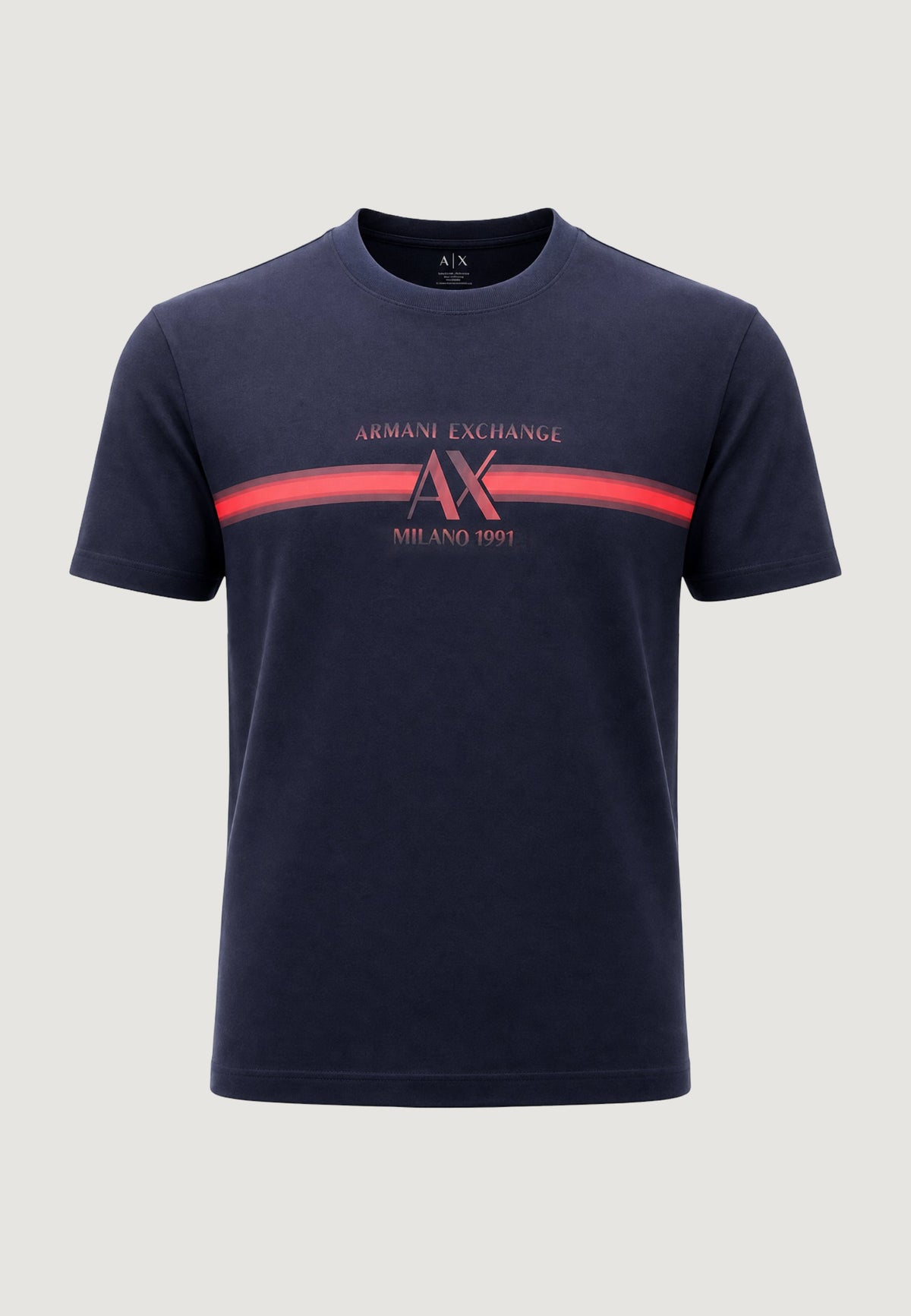 Armani Exchange T-shirt met Print en Ronde Hals Heren – Blauw