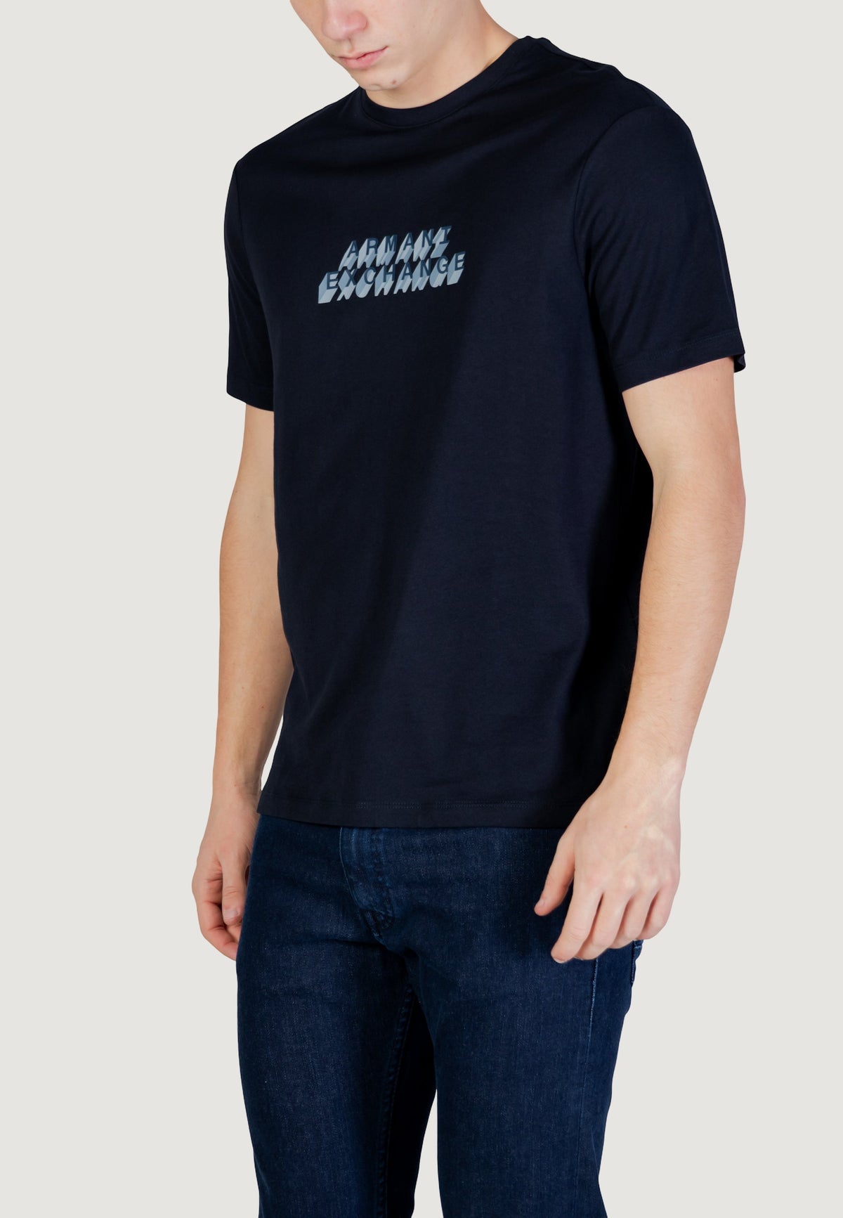 Armani Exchange T-shirt met Korte Mouwen Heren – Marineblauw
