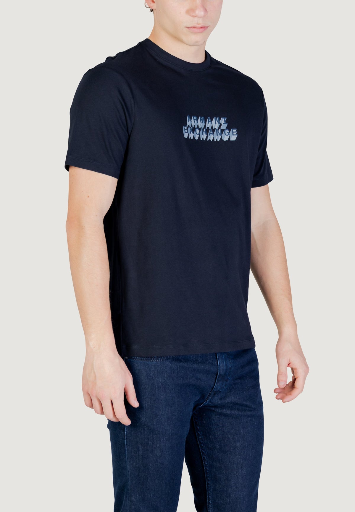 Armani Exchange T-shirt met Korte Mouwen Heren – Marineblauw