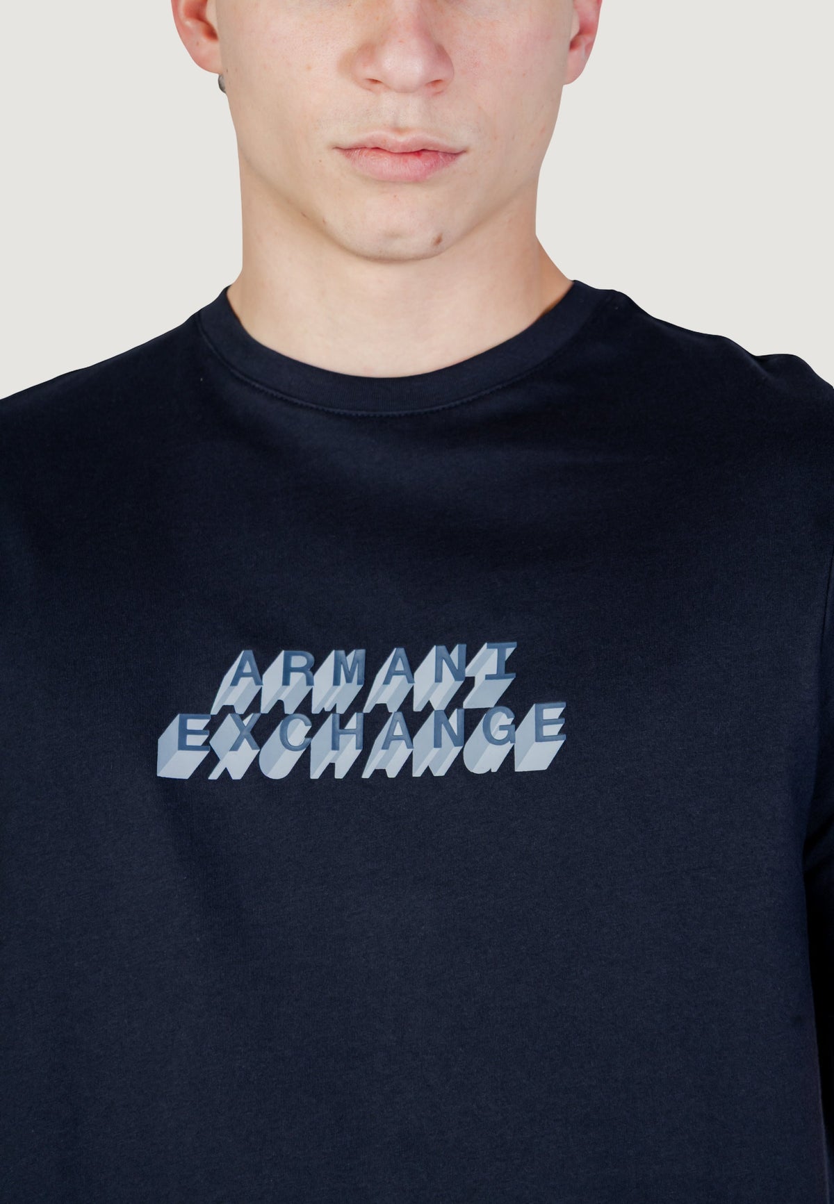 Armani Exchange T-shirt met Korte Mouwen Heren – Marineblauw
