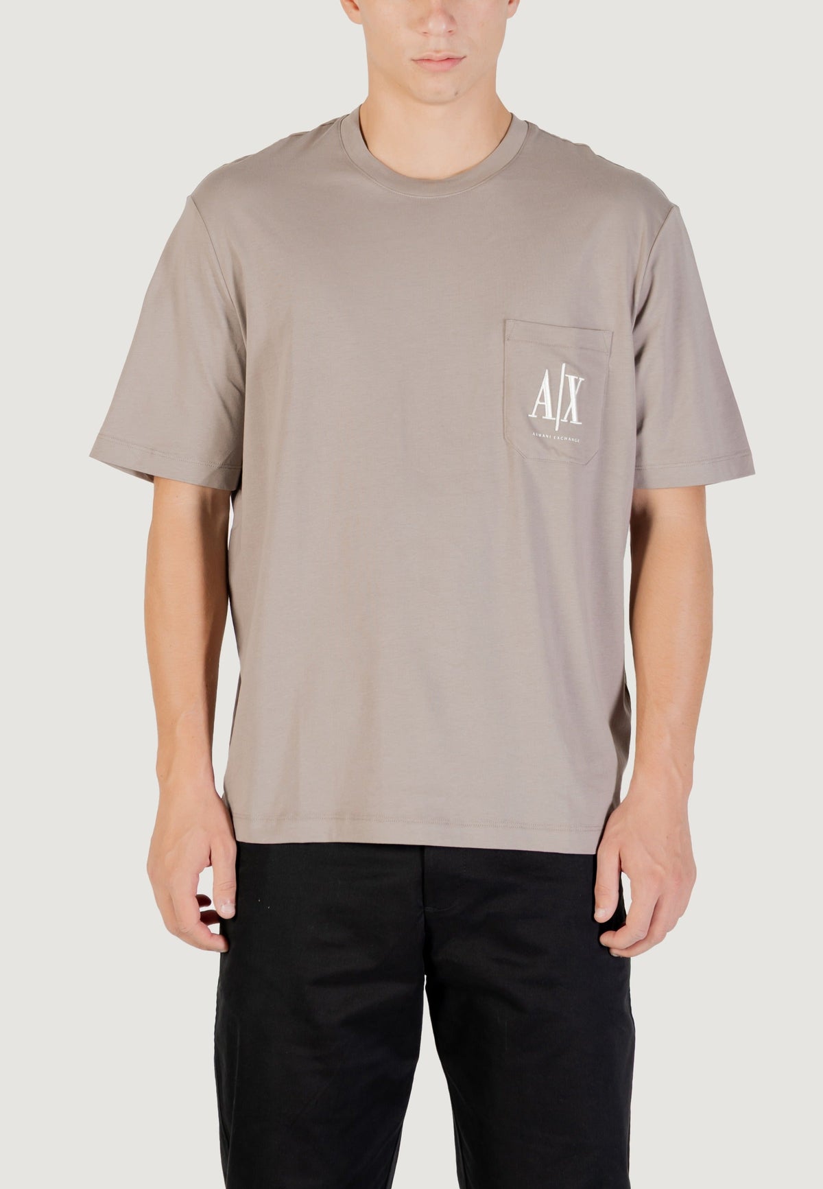 Armani Exchange T-shirt met Korte Mouwen Heren – Bruin