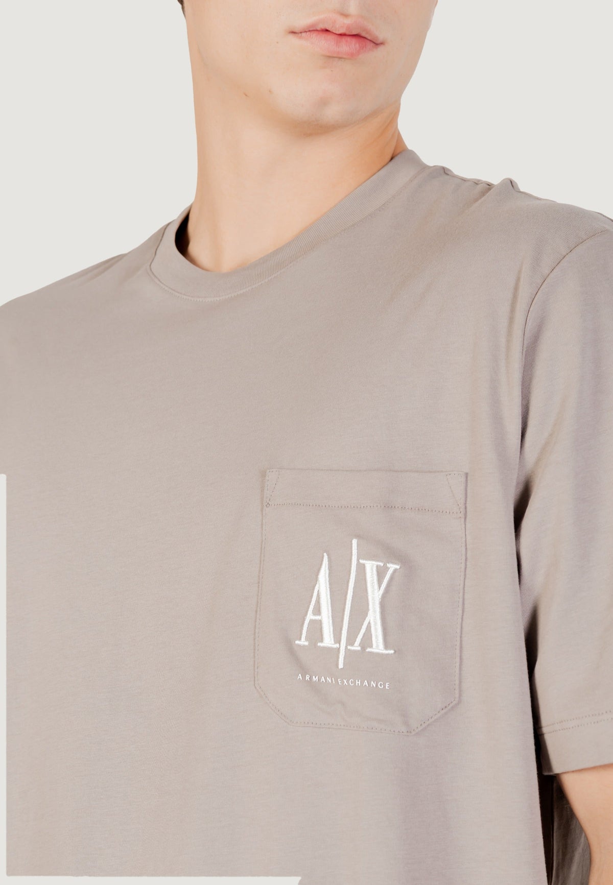 Armani Exchange T-shirt met Korte Mouwen Heren – Bruin