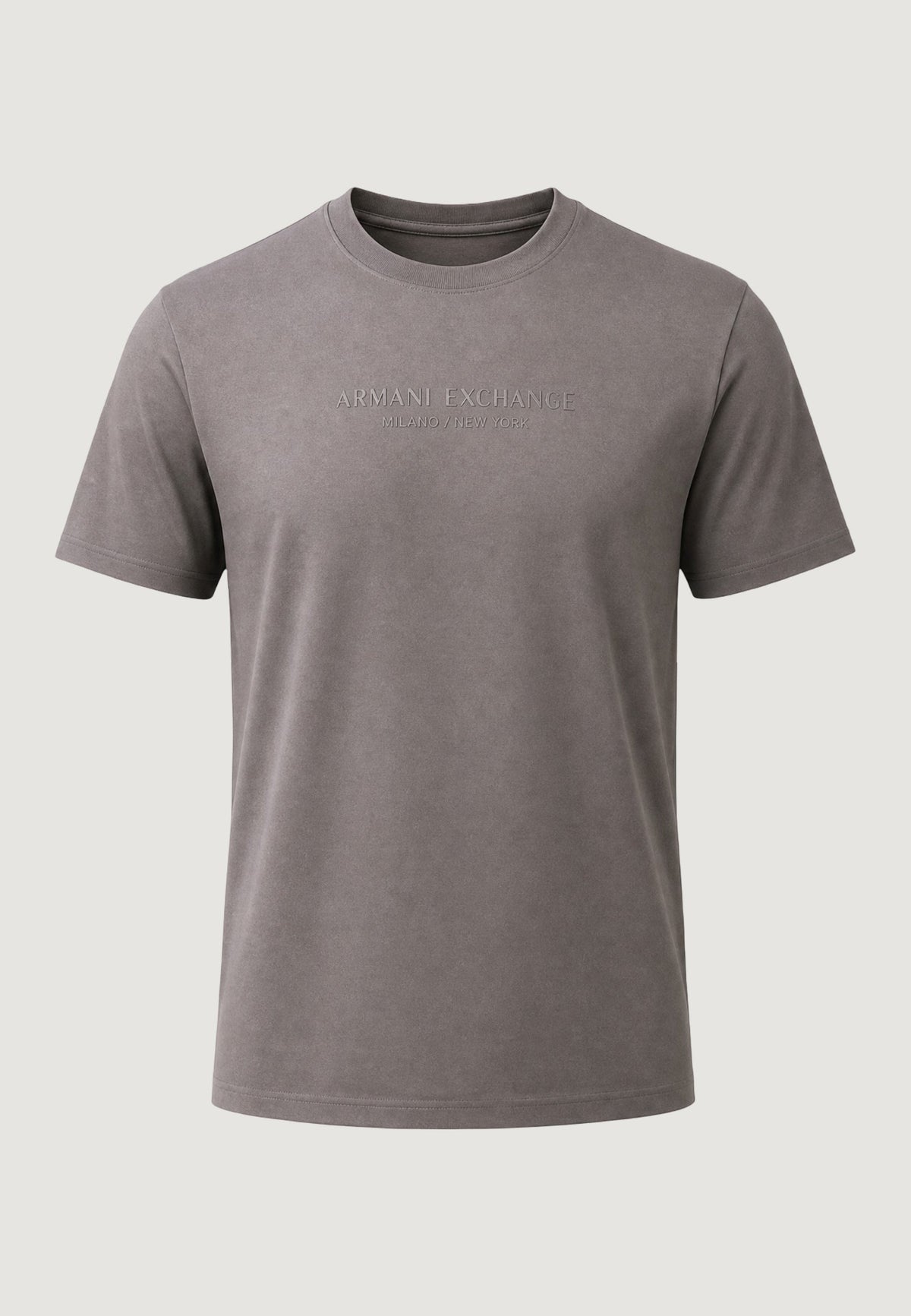 Armani Exchange T-shirt met Print en Klassieke Kraag – Bruin