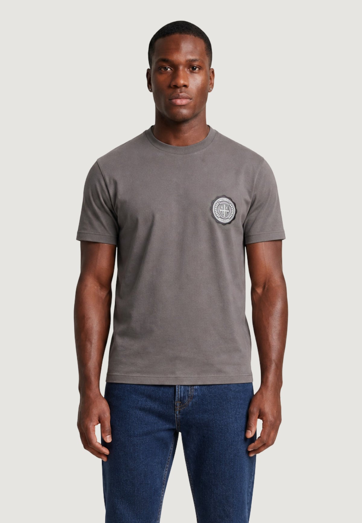 Armani Exchange T-shirt met Ronde Hals Heren – Bruin