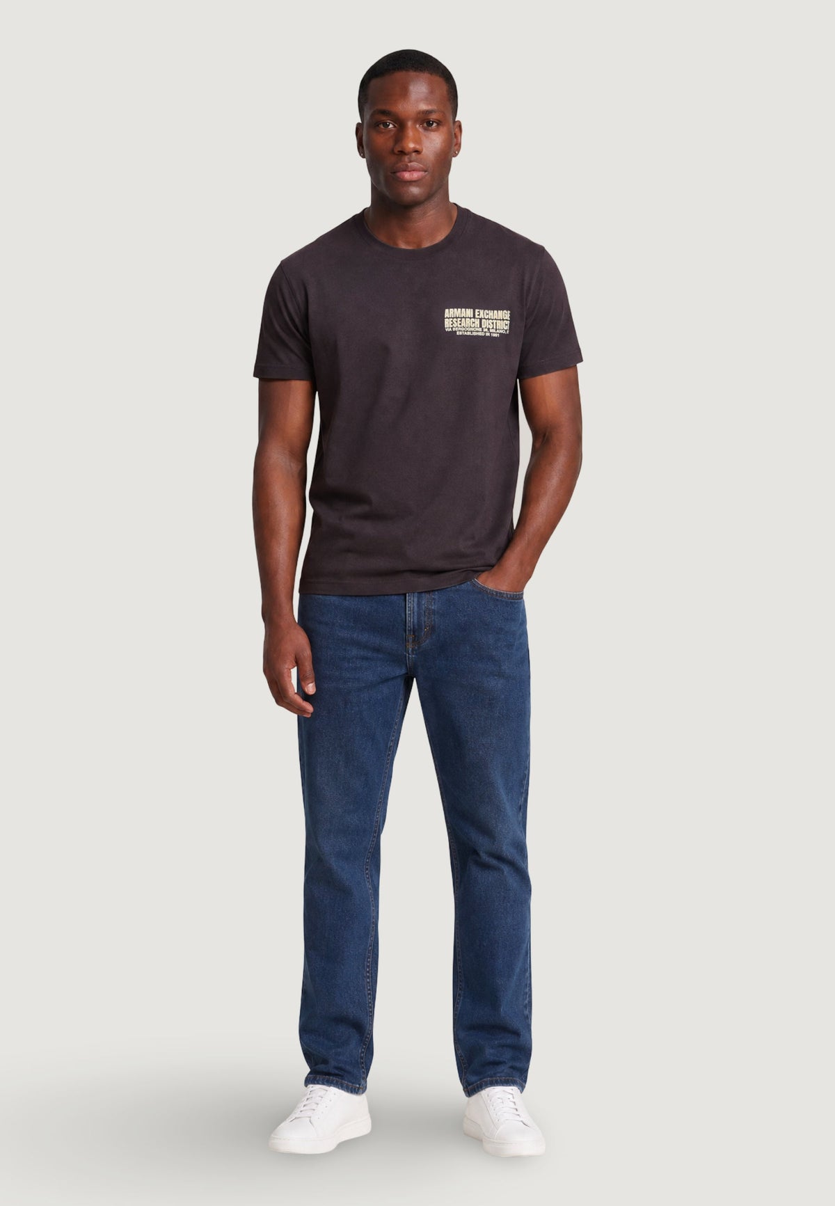 Armani Exchange T-shirt met Print – Bruin