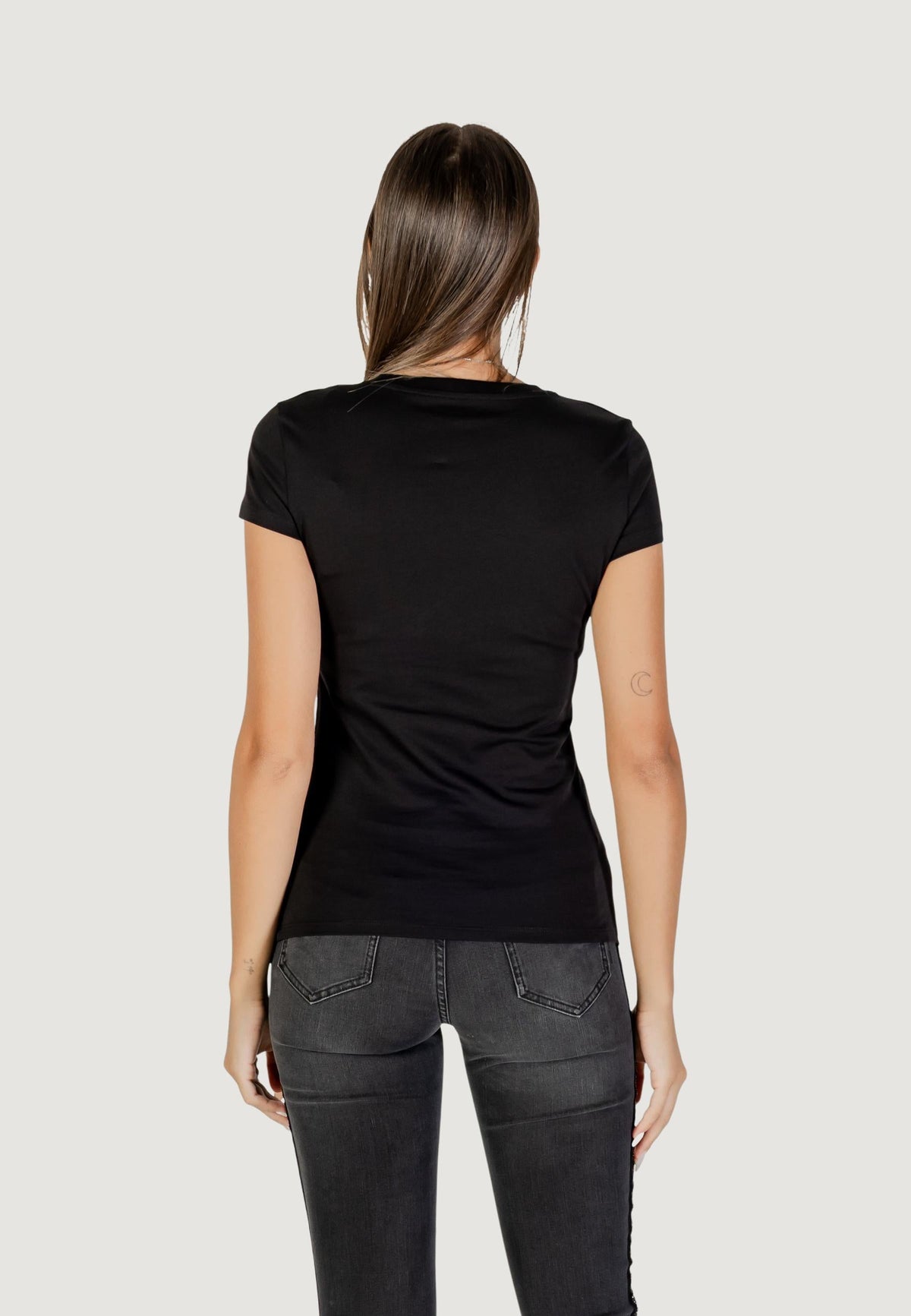 Armani Exchange T-shirt met Strass – Zwart
