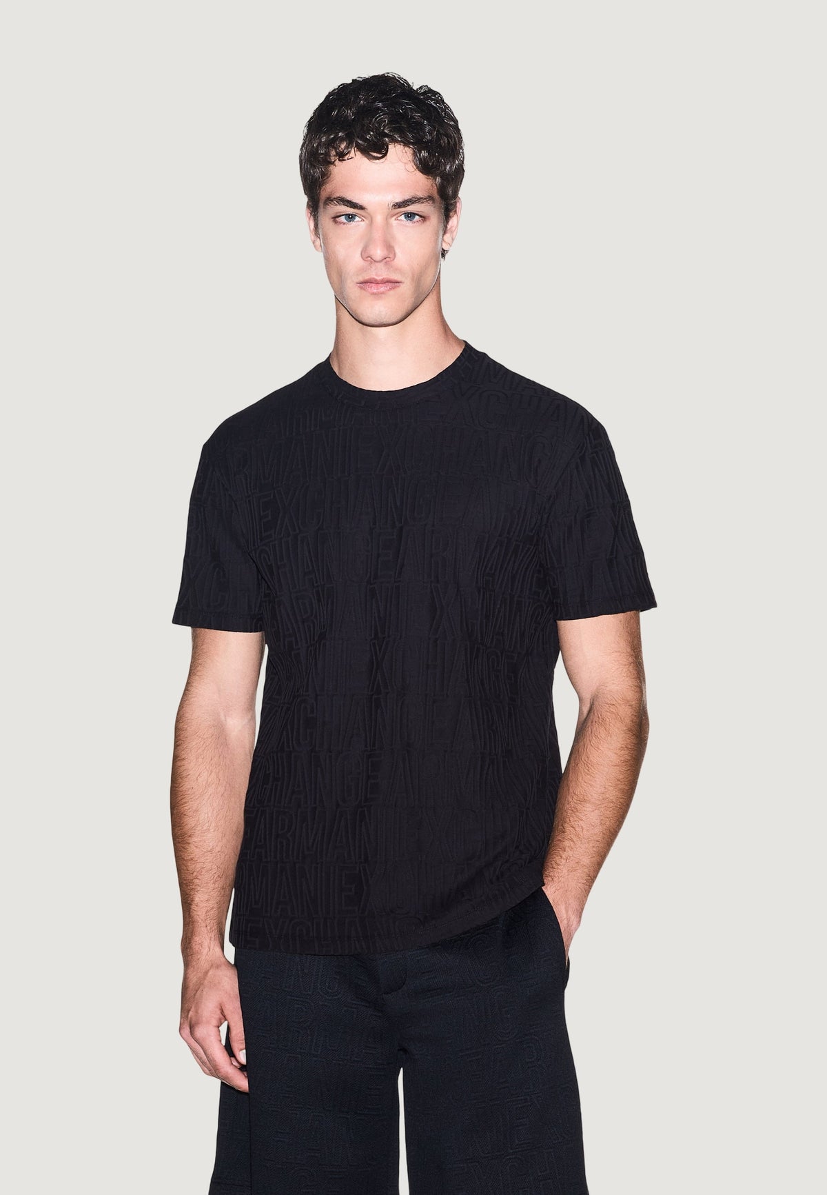 Armani Exchange T-shirt met Korte Mouwen Heren – Zwart
