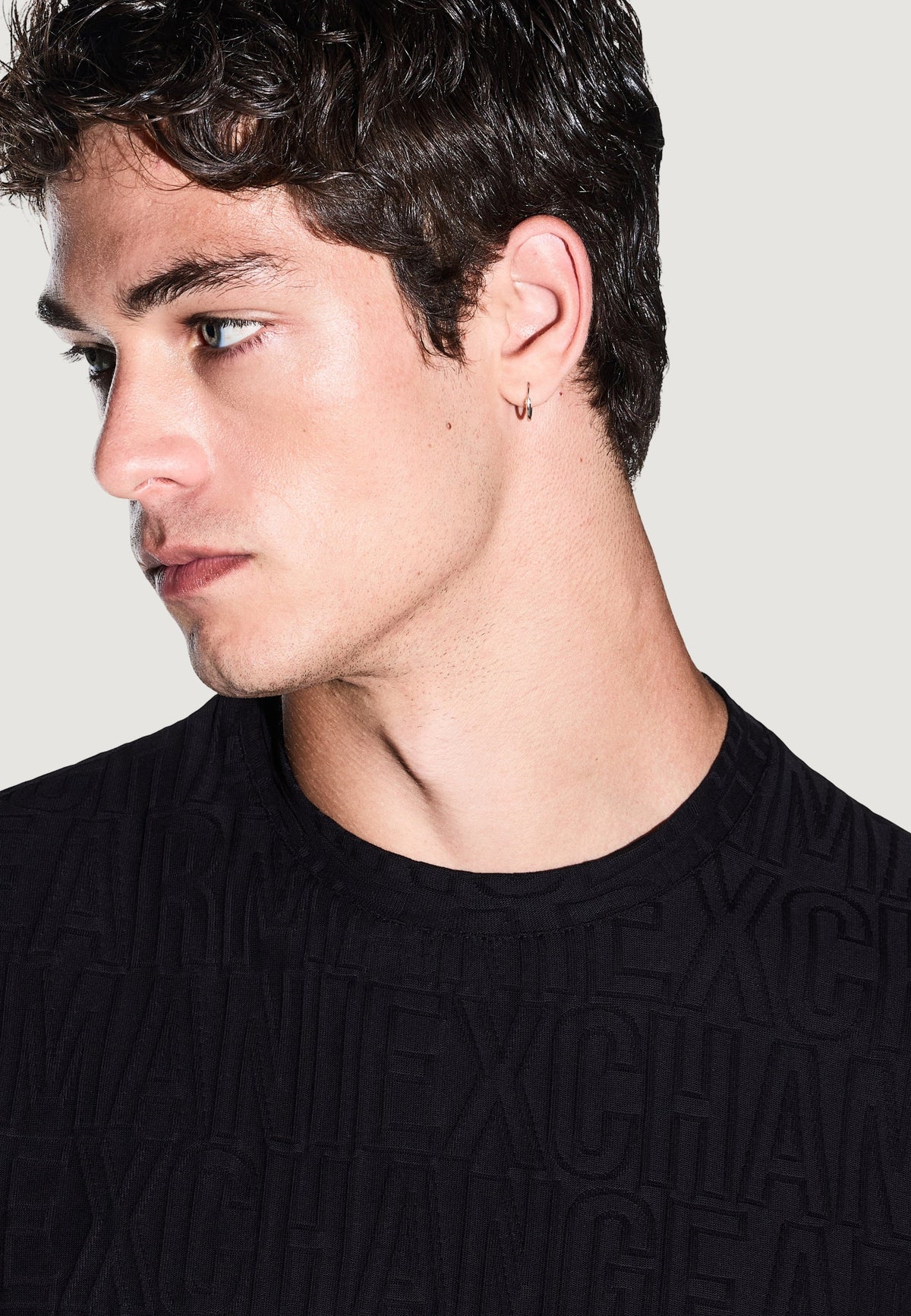 Armani Exchange T-shirt met Korte Mouwen Heren – Zwart
