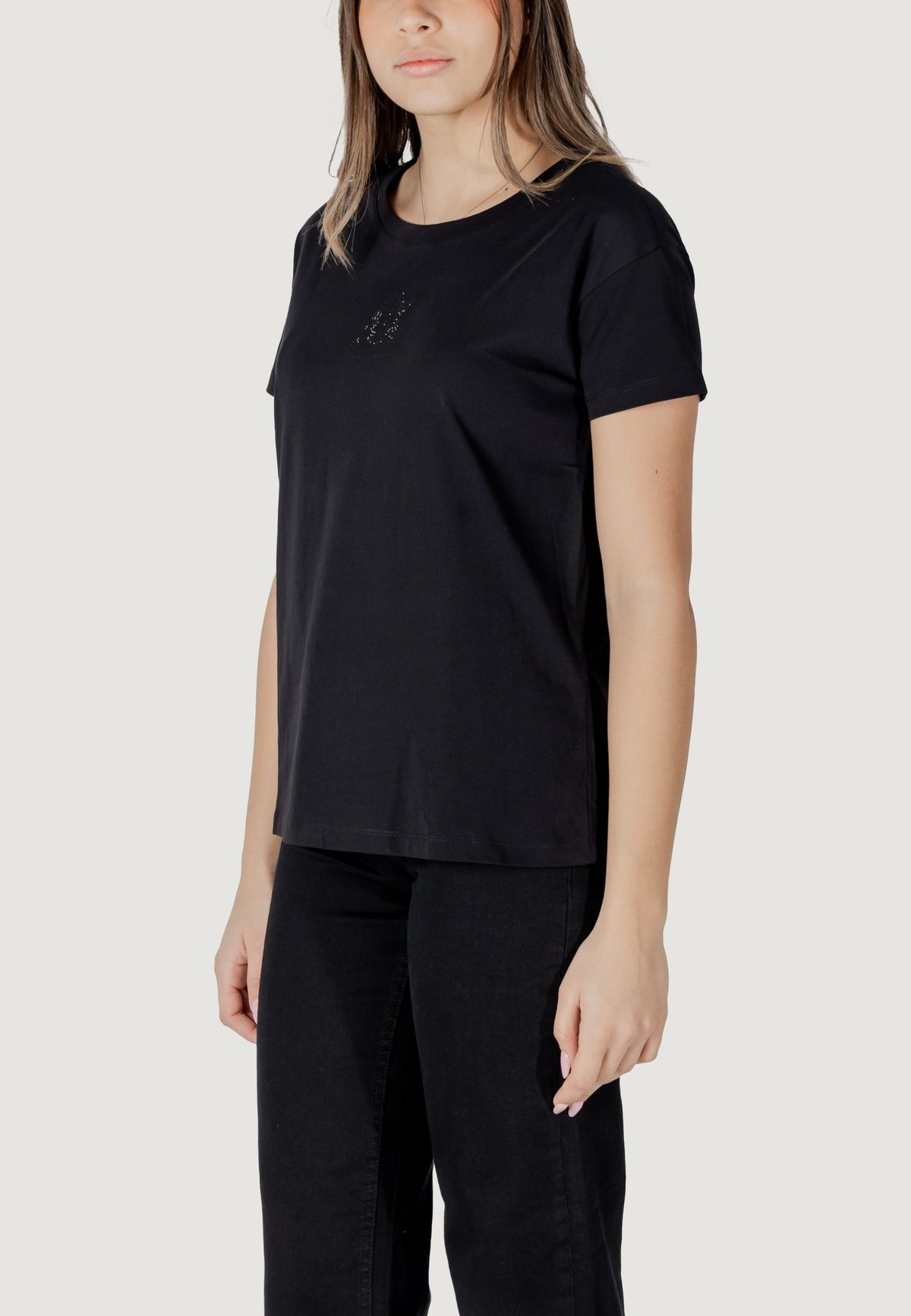 Armani Exchange T-shirt met Korte Mouwen Dames – Zwart