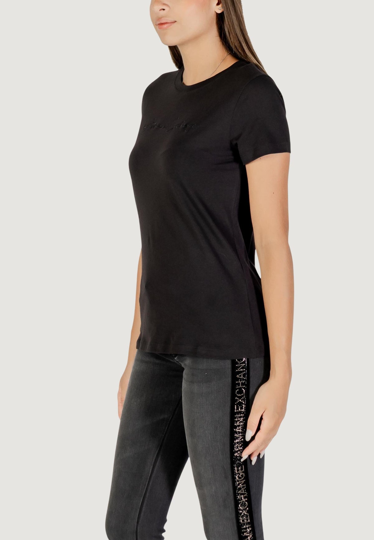 Armani Exchange T-shirt met Print Dames – Zwart