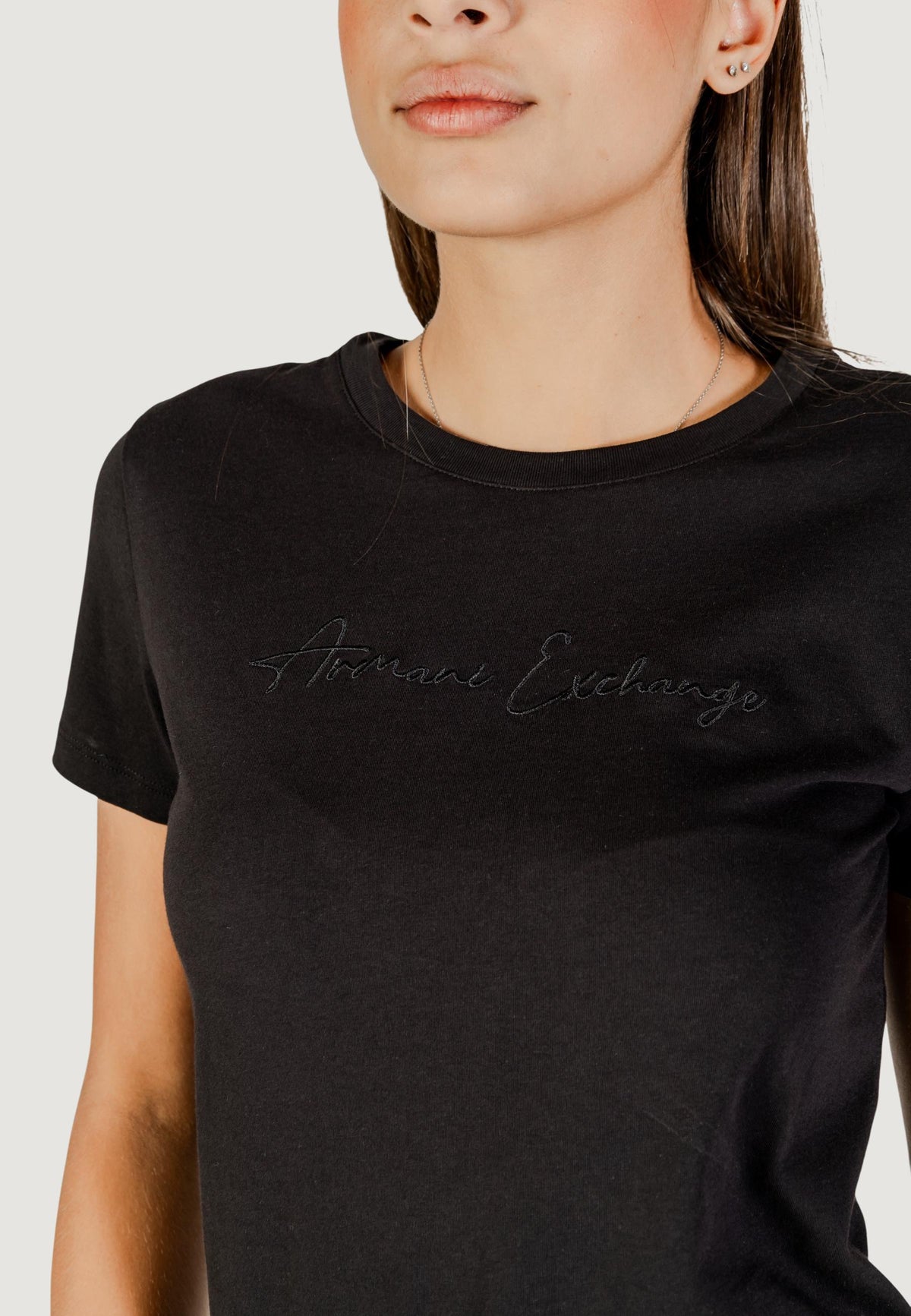 Armani Exchange T-shirt met Print Dames – Zwart