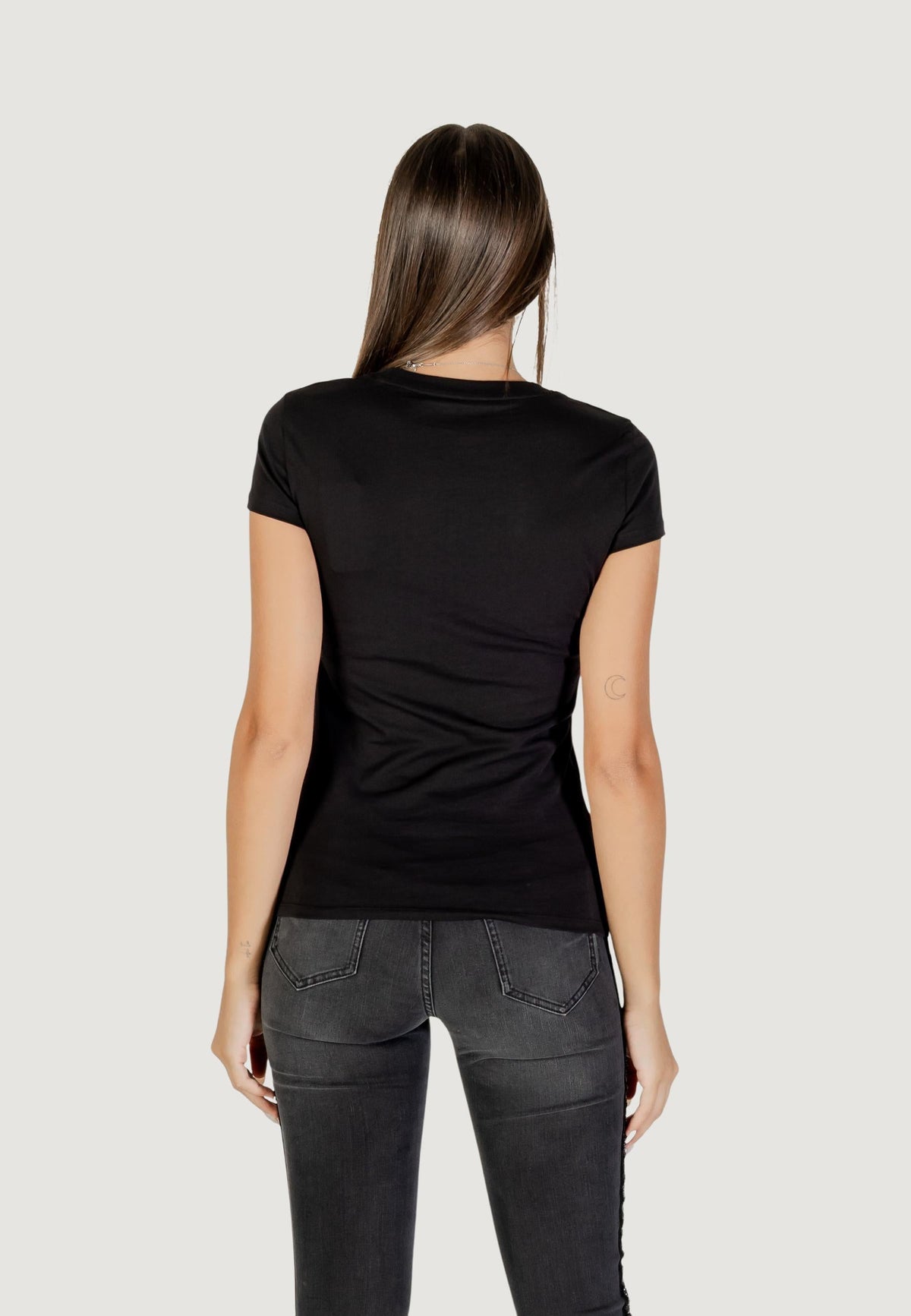 Armani Exchange T-shirt met Strass – Zwart