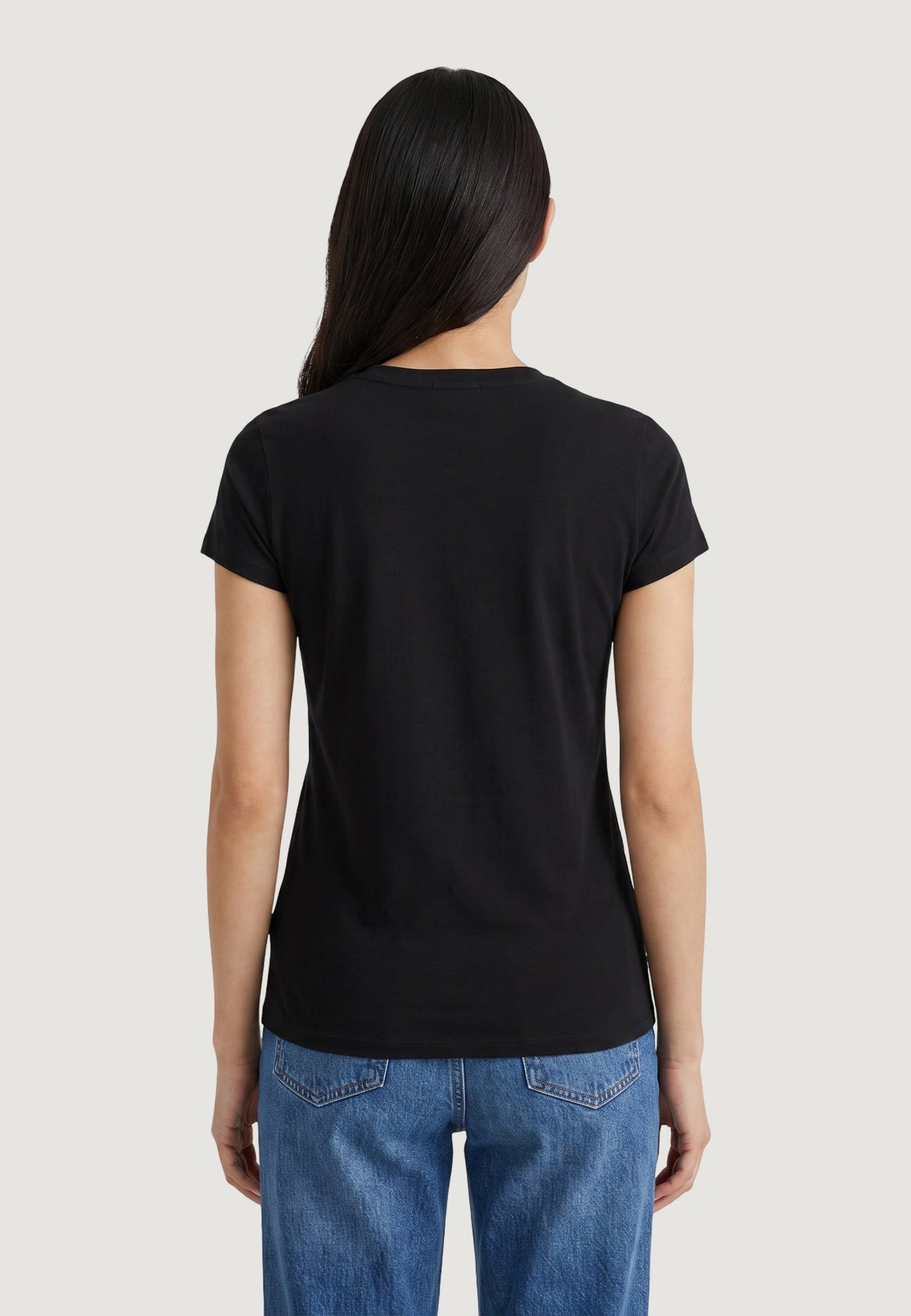 Armani Exchange T-shirt met Ronde Hals Dames – Zwart