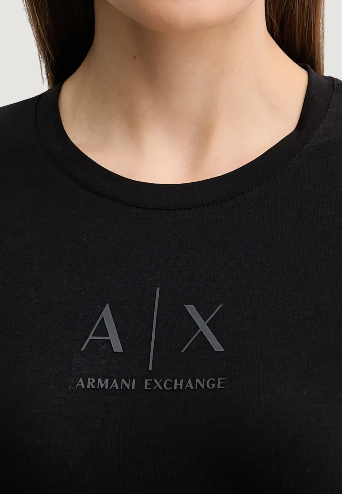 Armani Exchange T-shirt met Ronde Hals Dames – Zwart
