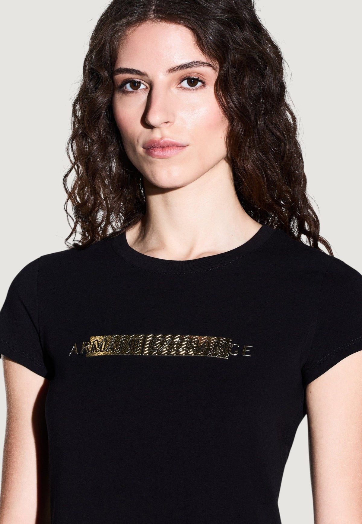 Armani Exchange T-shirt met Print Dames – Zwart