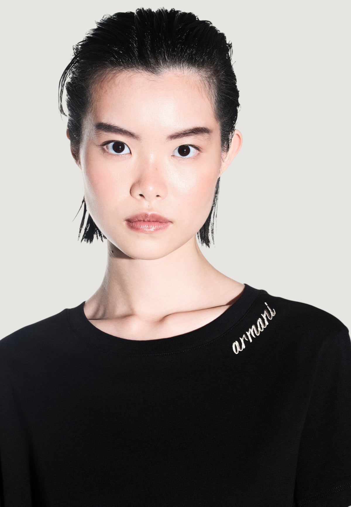 Armani Exchange T-shirt met Ronde Hals Dames – Zwart