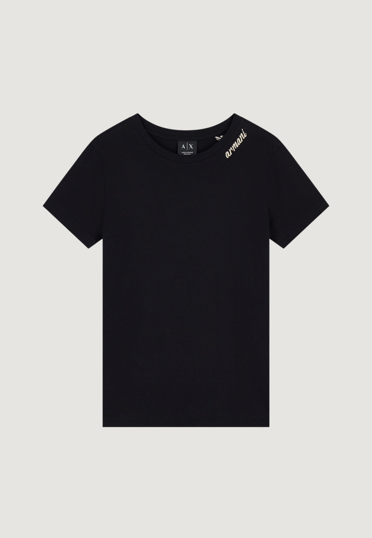Armani Exchange T-shirt met Ronde Hals Dames – Zwart