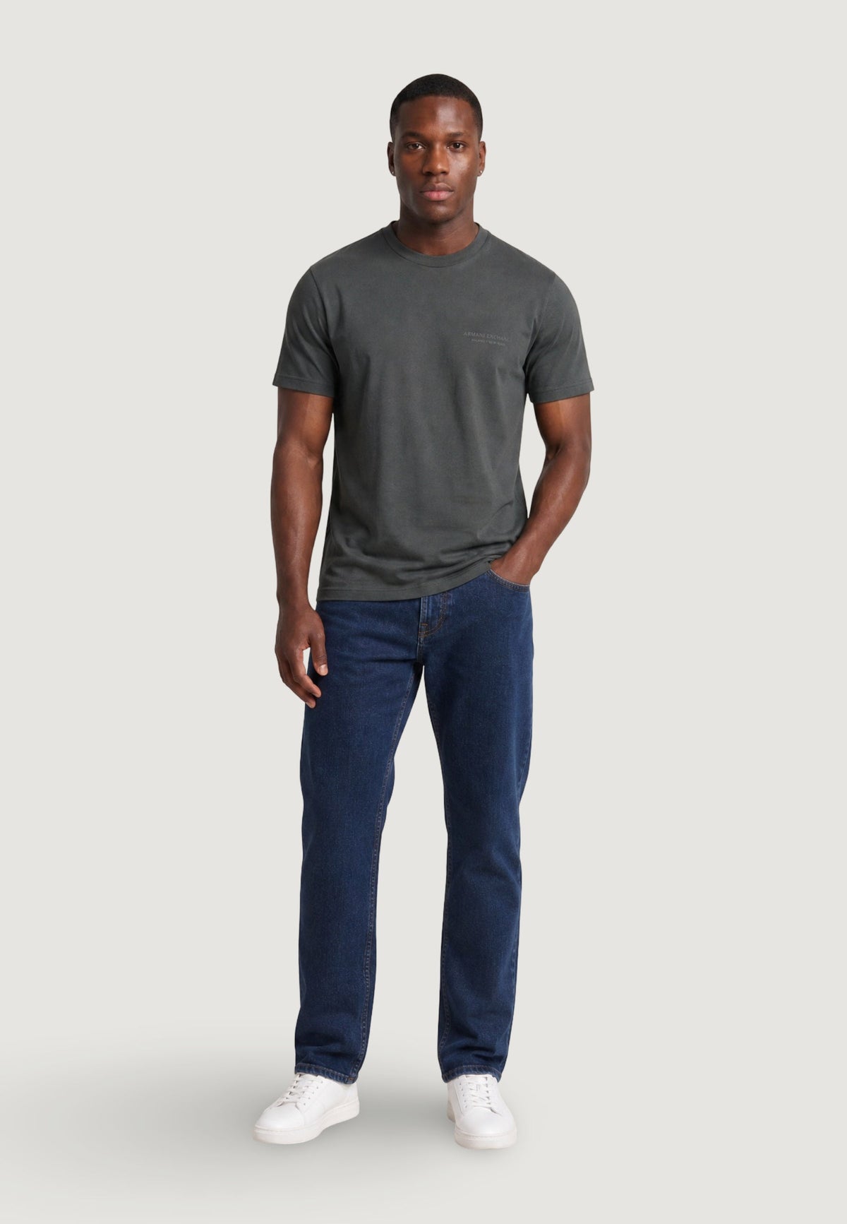 Armani Exchange Katoenen T-shirt Heren – Donkergrijs
