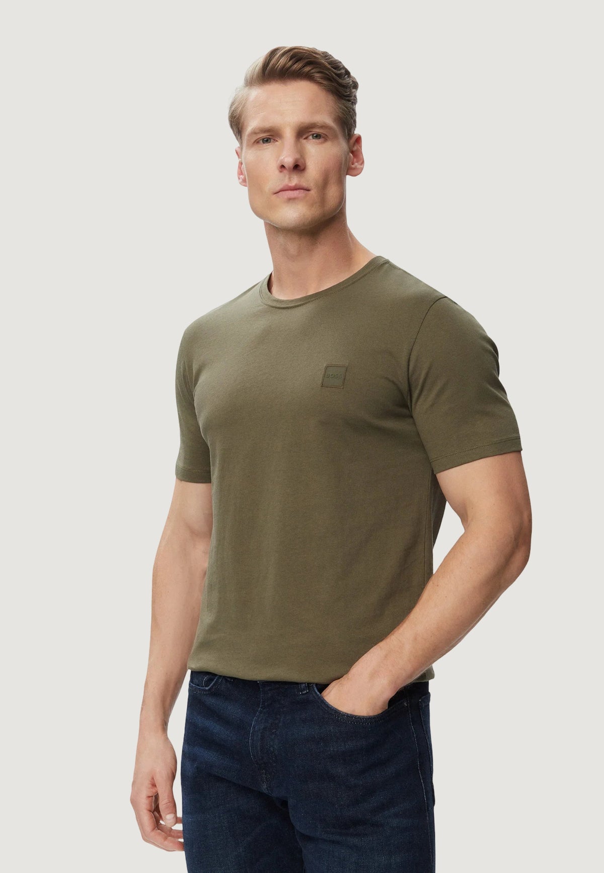 Boss Tales T-shirt – Olijfgroen