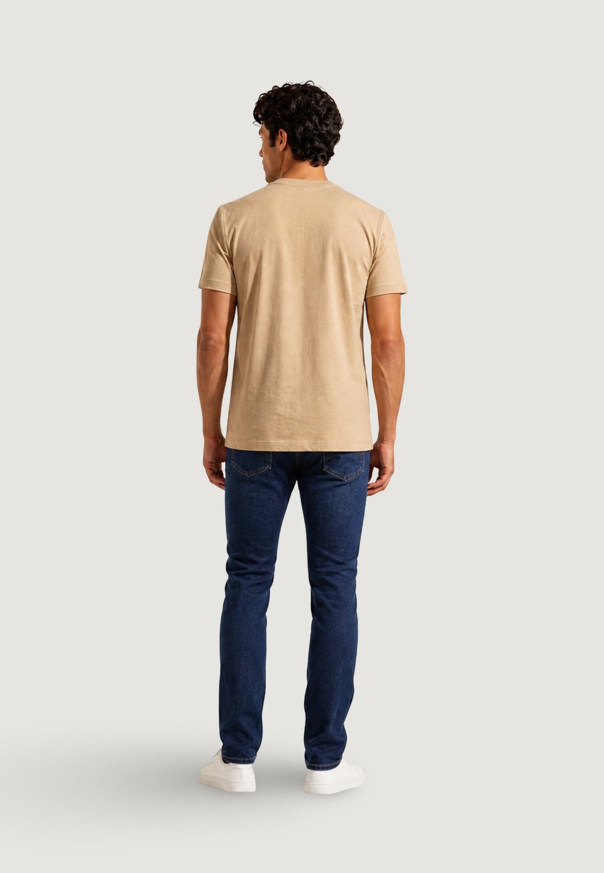 Tommy Hilfiger Regular fit T-shirt met logo – Beige
