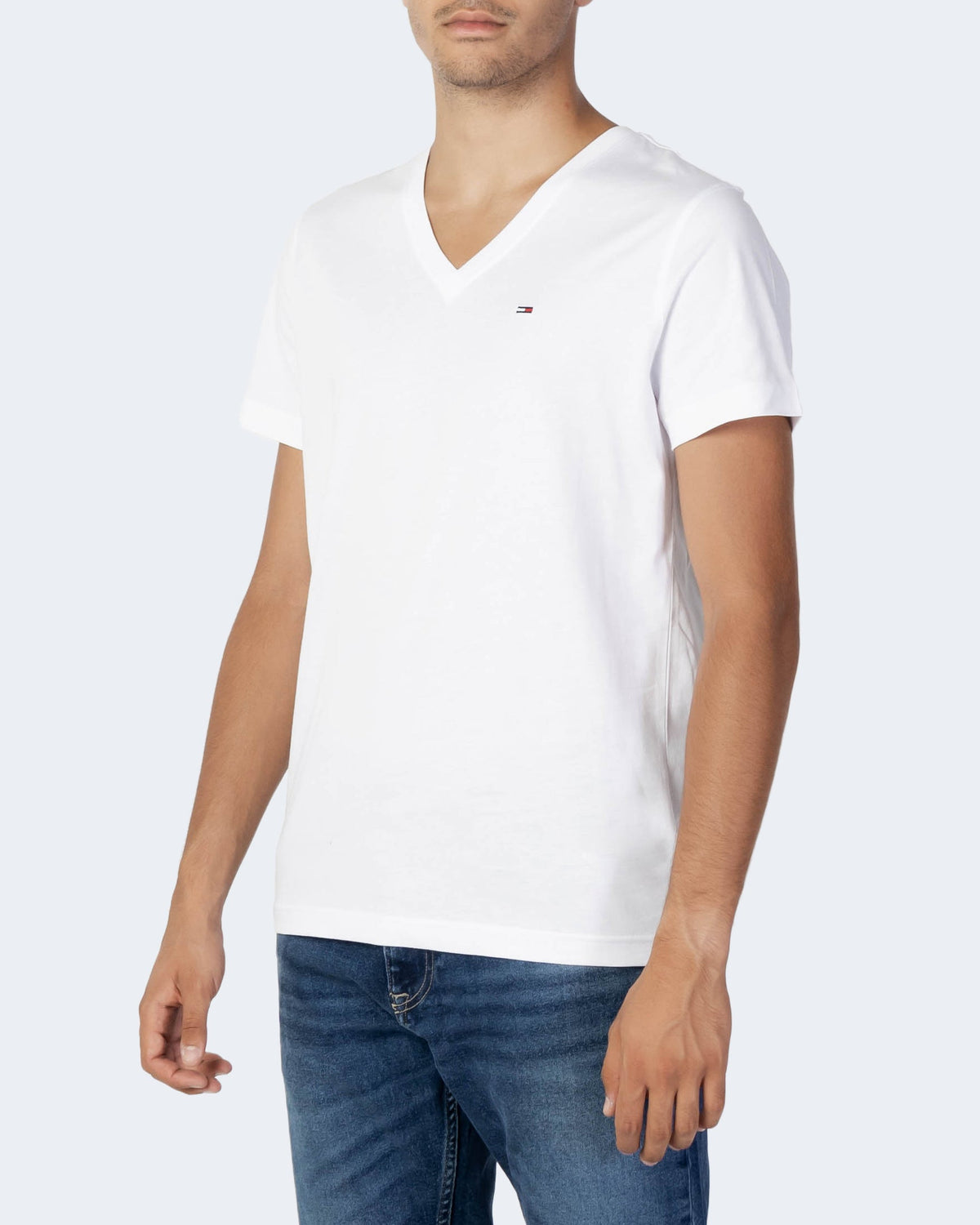 Tommy Hilfiger Effen katoenen T-shirt – Wit