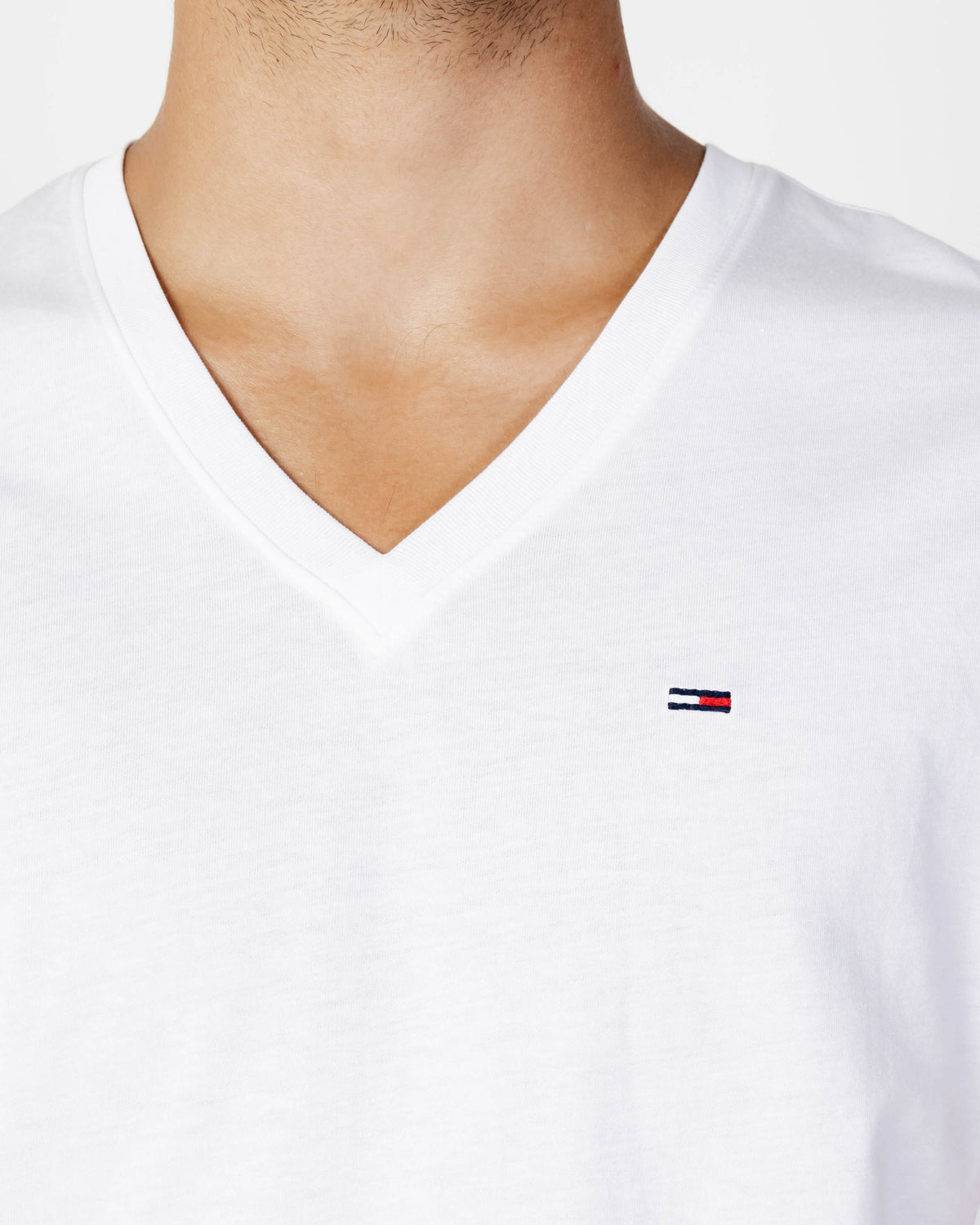 Tommy Hilfiger Effen katoenen T-shirt – Wit