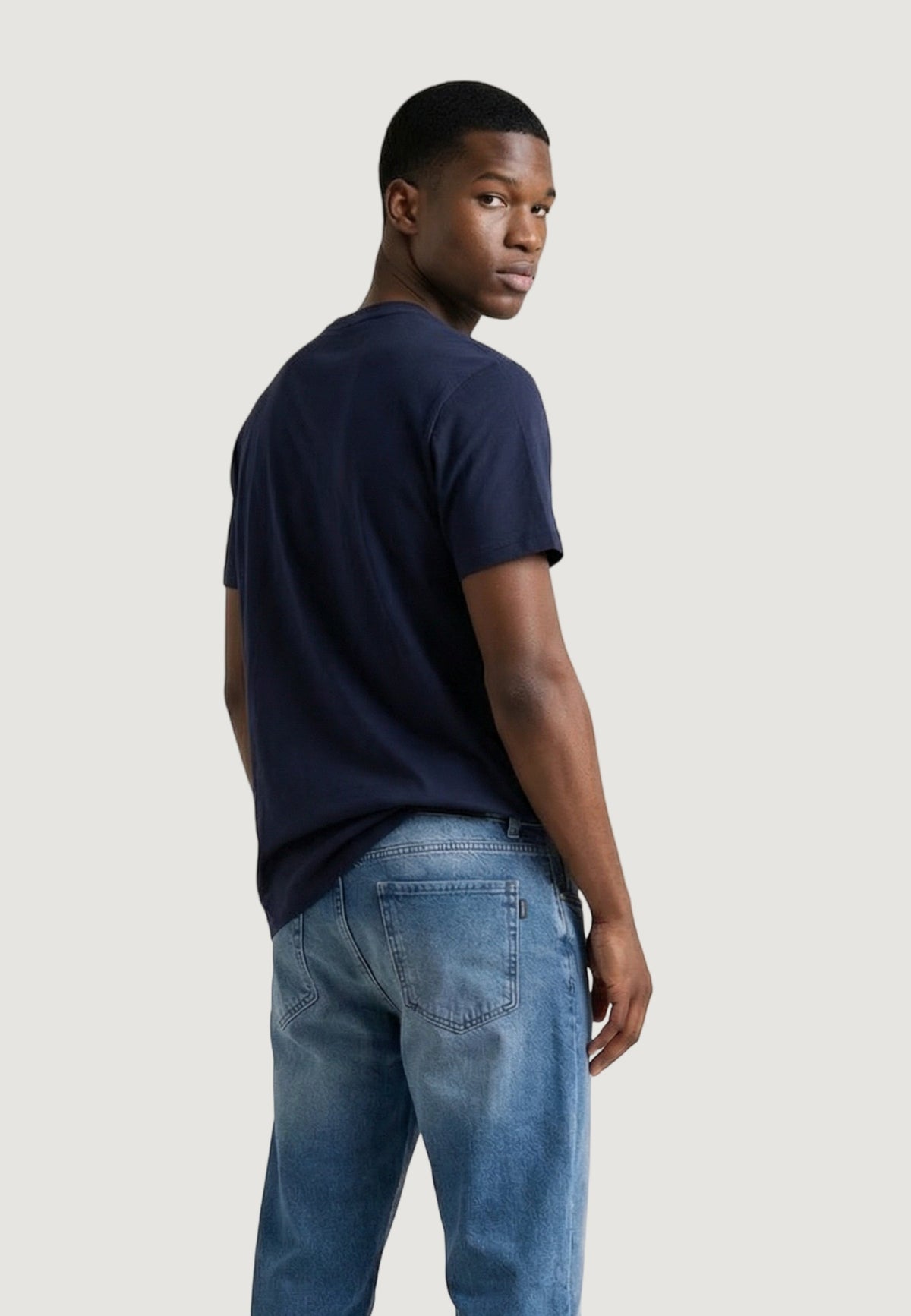 Tommy Hilfiger Katoenen T-shirt met ronde hals Heren – Marineblauw