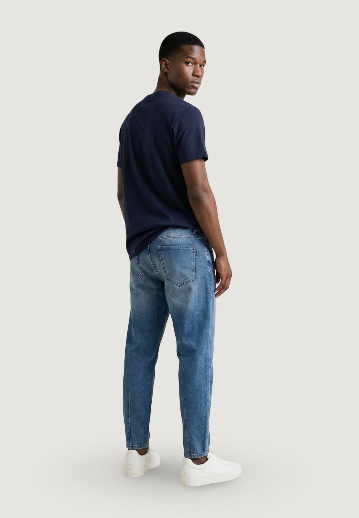 Tommy Hilfiger Katoenen T-shirt met ronde hals Heren – Marineblauw