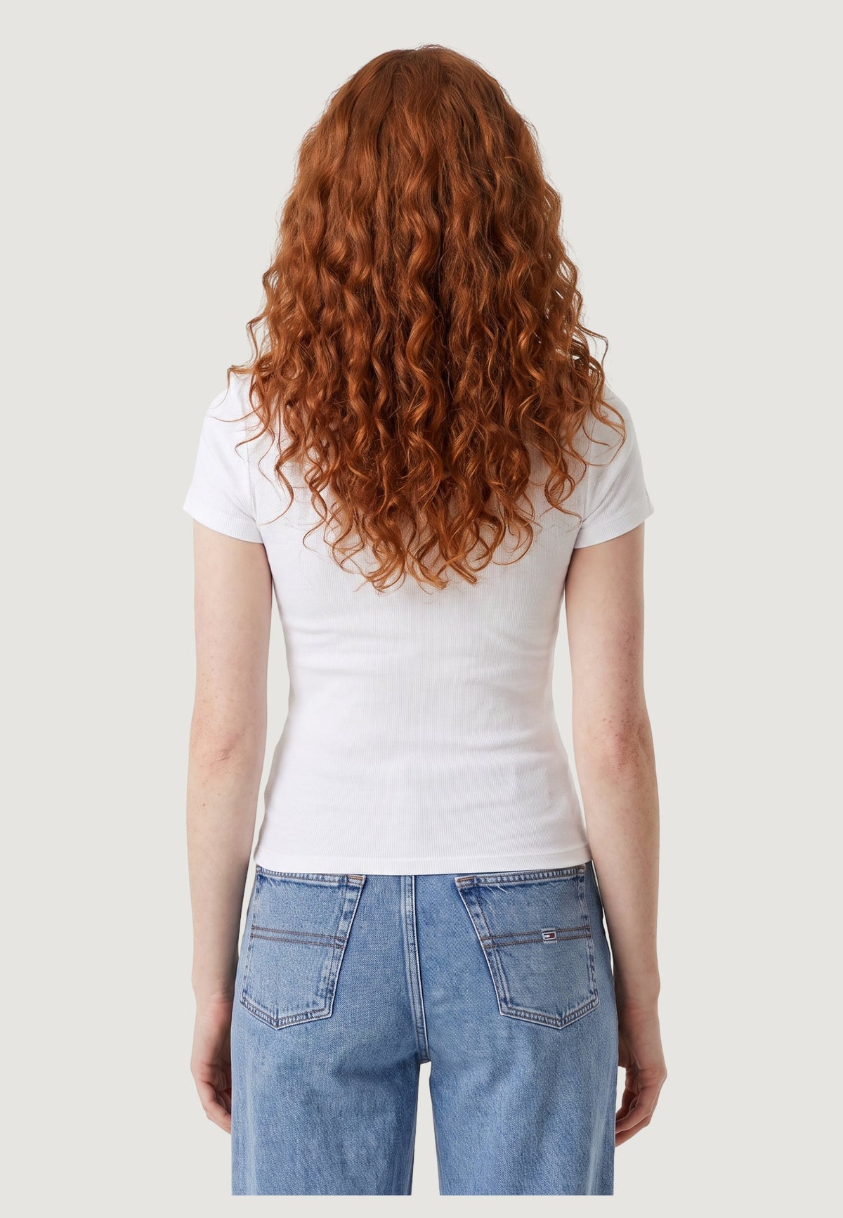 Tommy Hilfiger T-shirt met korte mouwen en ronde hals – Wit