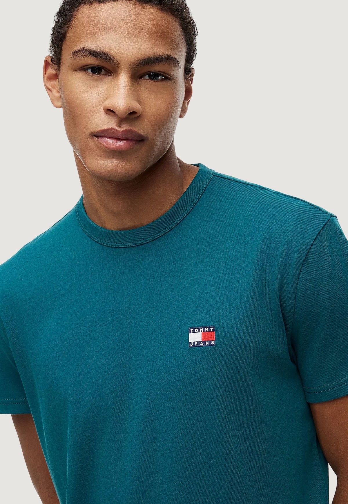 Tommy Hilfiger Regular fit T-shirt met badge – Groen